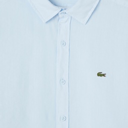 Erkek Regular Fit Keten Açık Mavi Gömlek Mavi