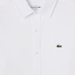 Erkek Slim Fit Keten Beyaz Gömlek Beyaz