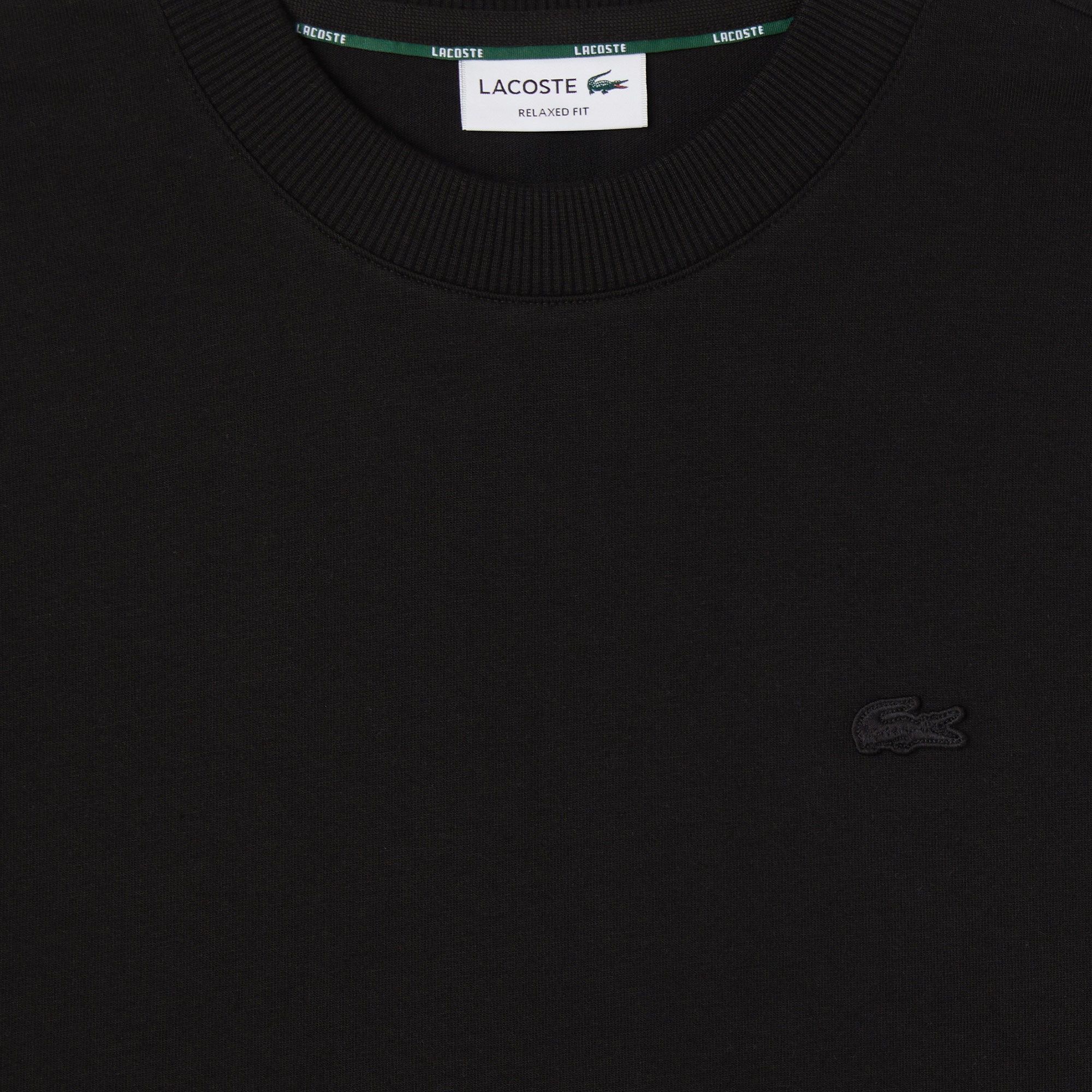 Erkek Relaxed Fit Bisiklet Yaka Siyah T-Shirt