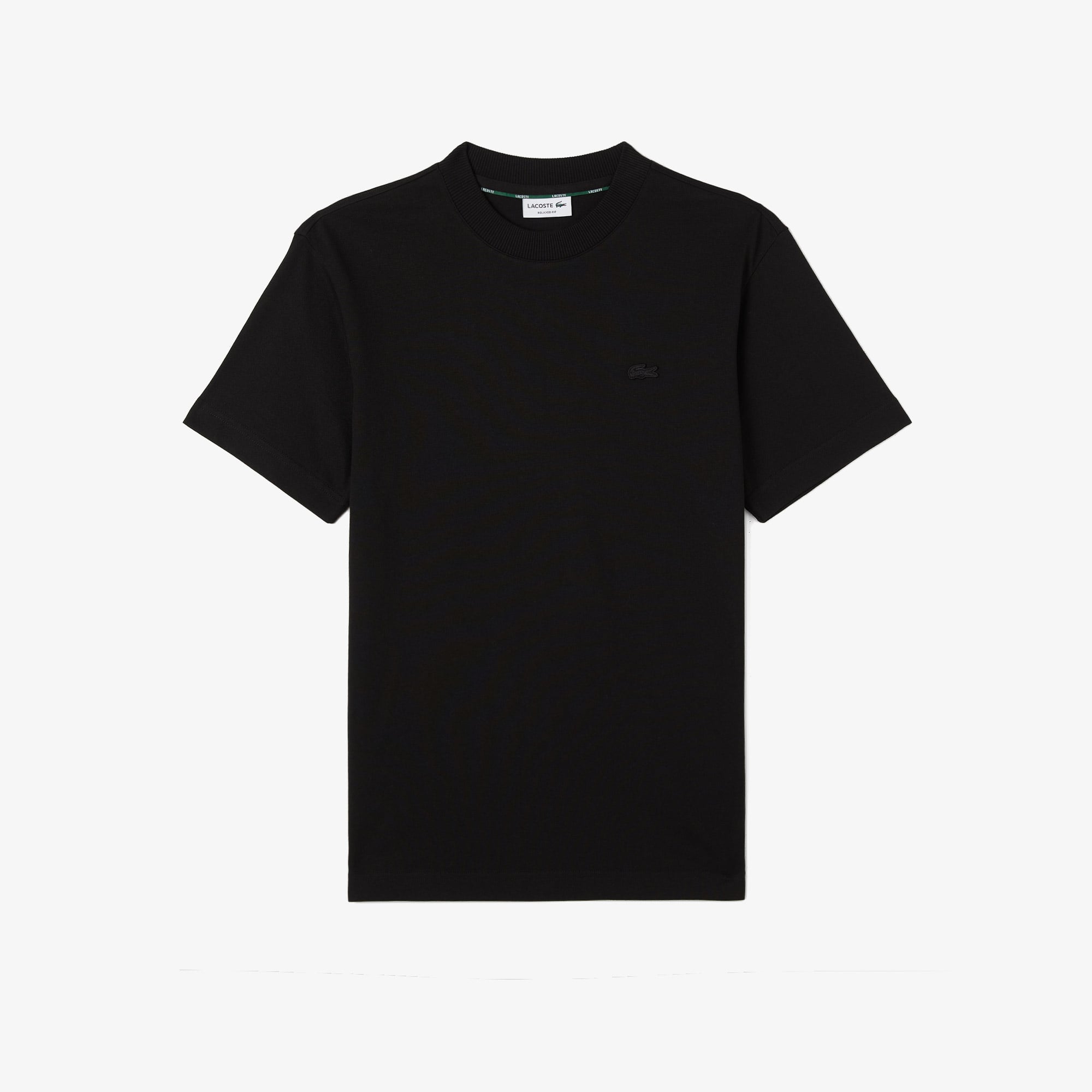 Lacoste Erkek Relaxed Fit Bisiklet Yaka Siyah T-Shirt görsel 3