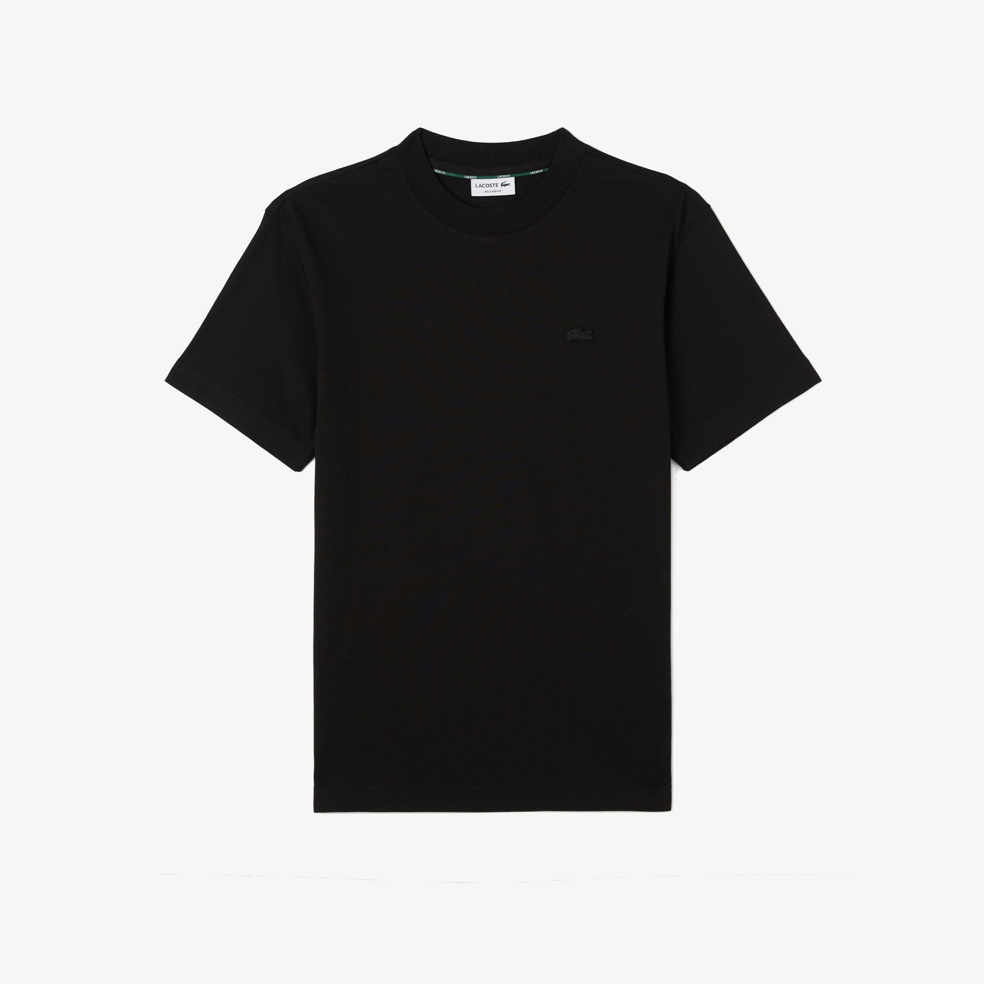 Erkek Relaxed Fit Bisiklet Yaka Siyah T-Shirt