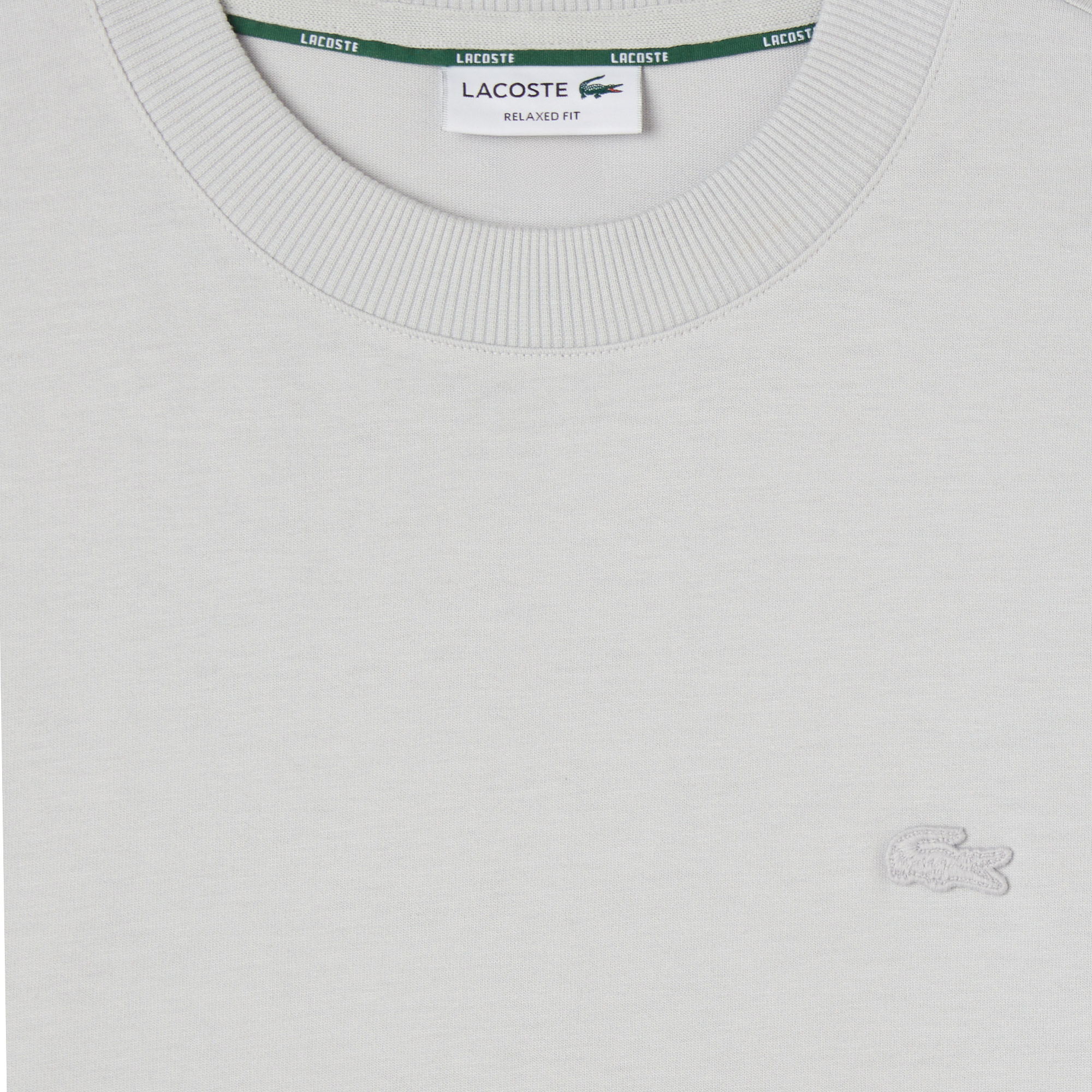 Lacoste Erkek Relaxed Fit Bisiklet Yaka Gri T-Shirt görsel 4
