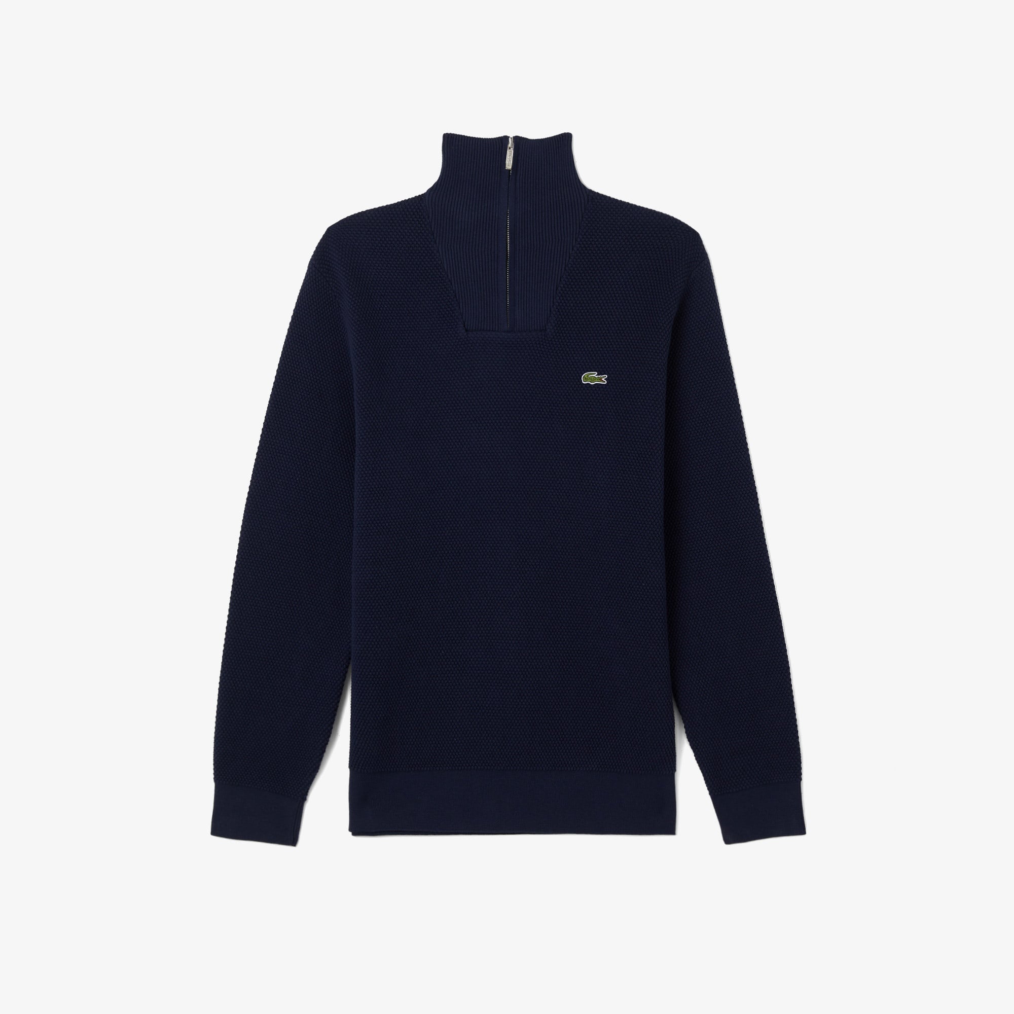 Erkek Classic Fit Yarım Fermuarlı Lacivert Kazak