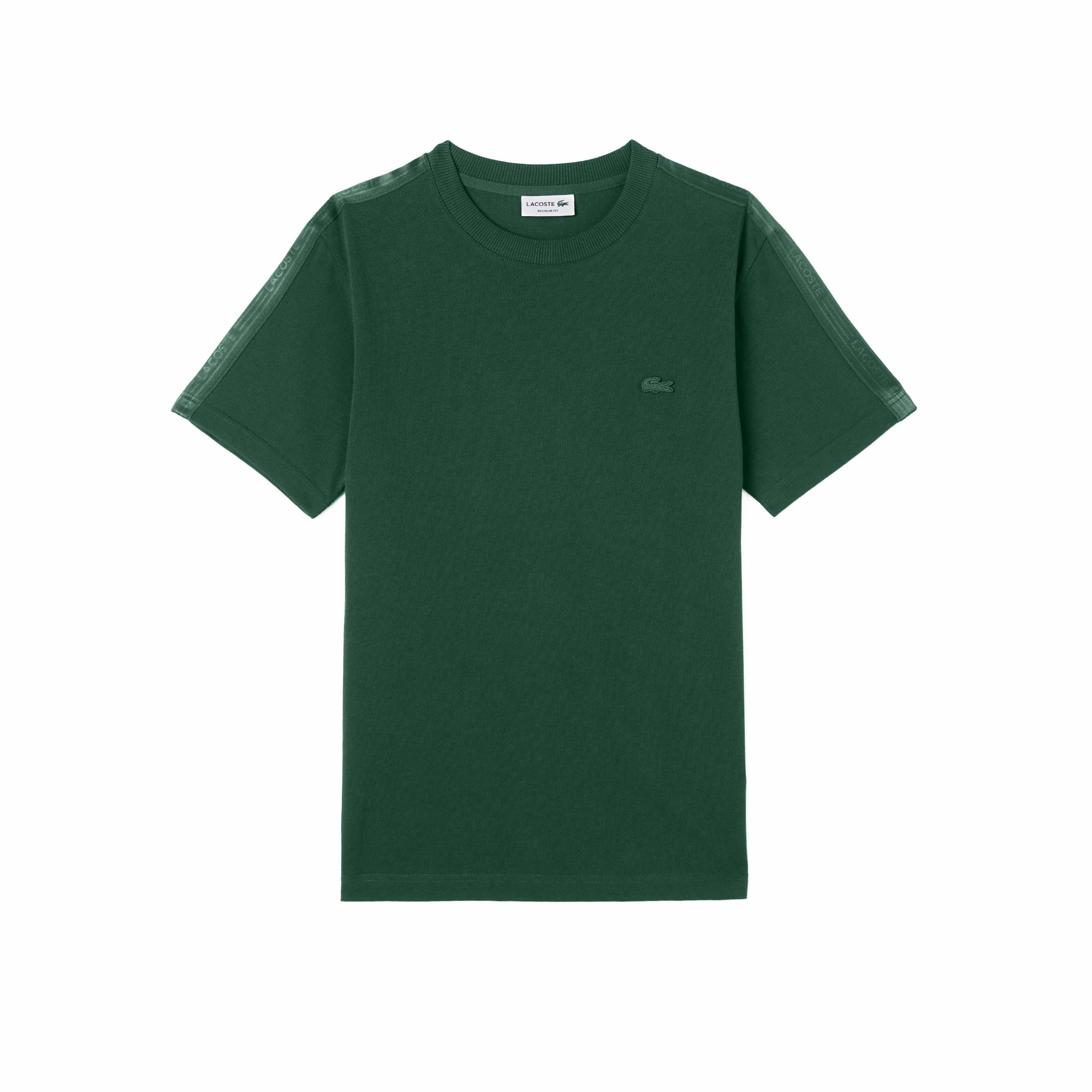 Lacoste Erkek Regular Fit Bisiklet Yaka Koyu Yeşil T-Shirt görsel 3