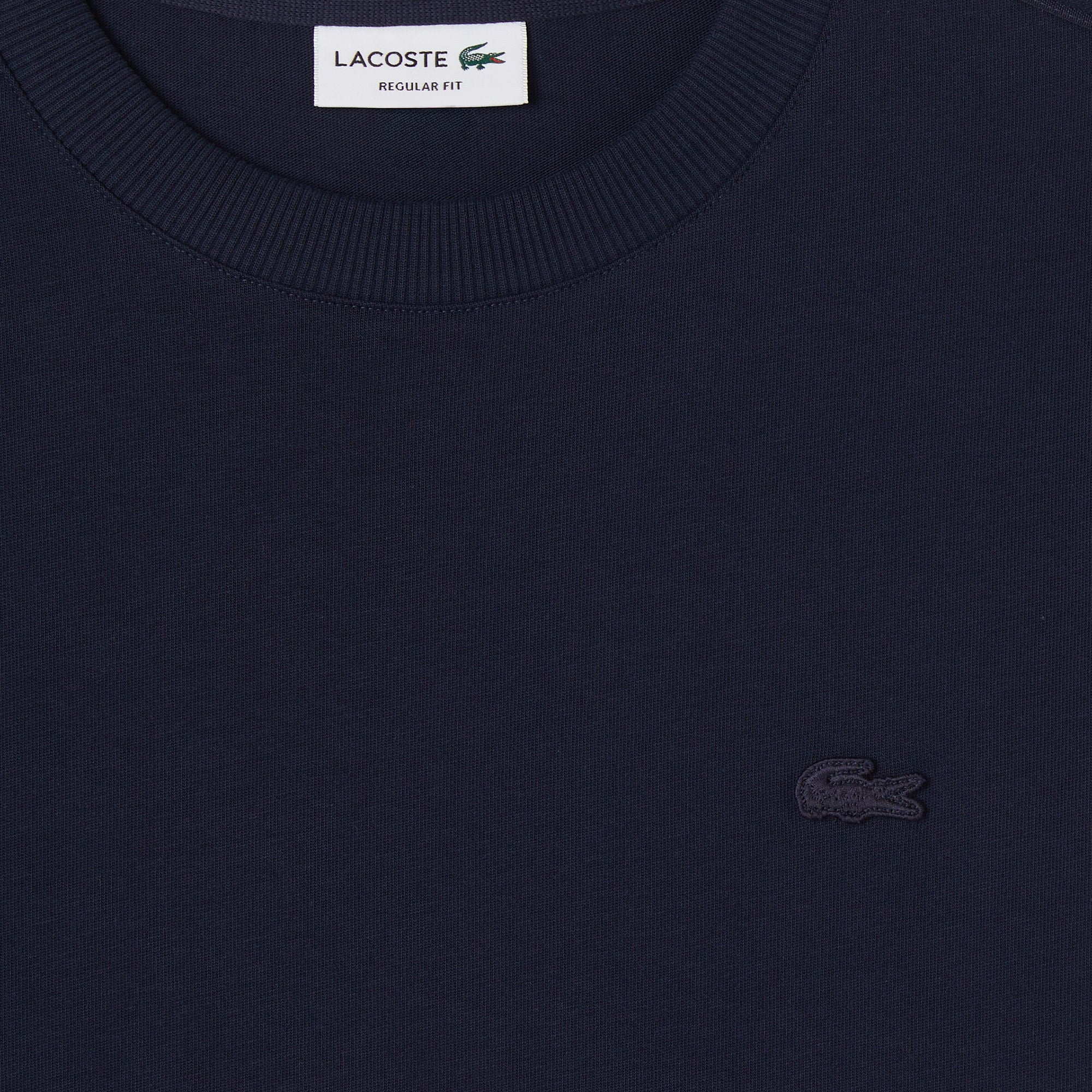 Lacoste Erkek Regular Fit Bisiklet Yaka Lacivert T-Shirt görsel 4