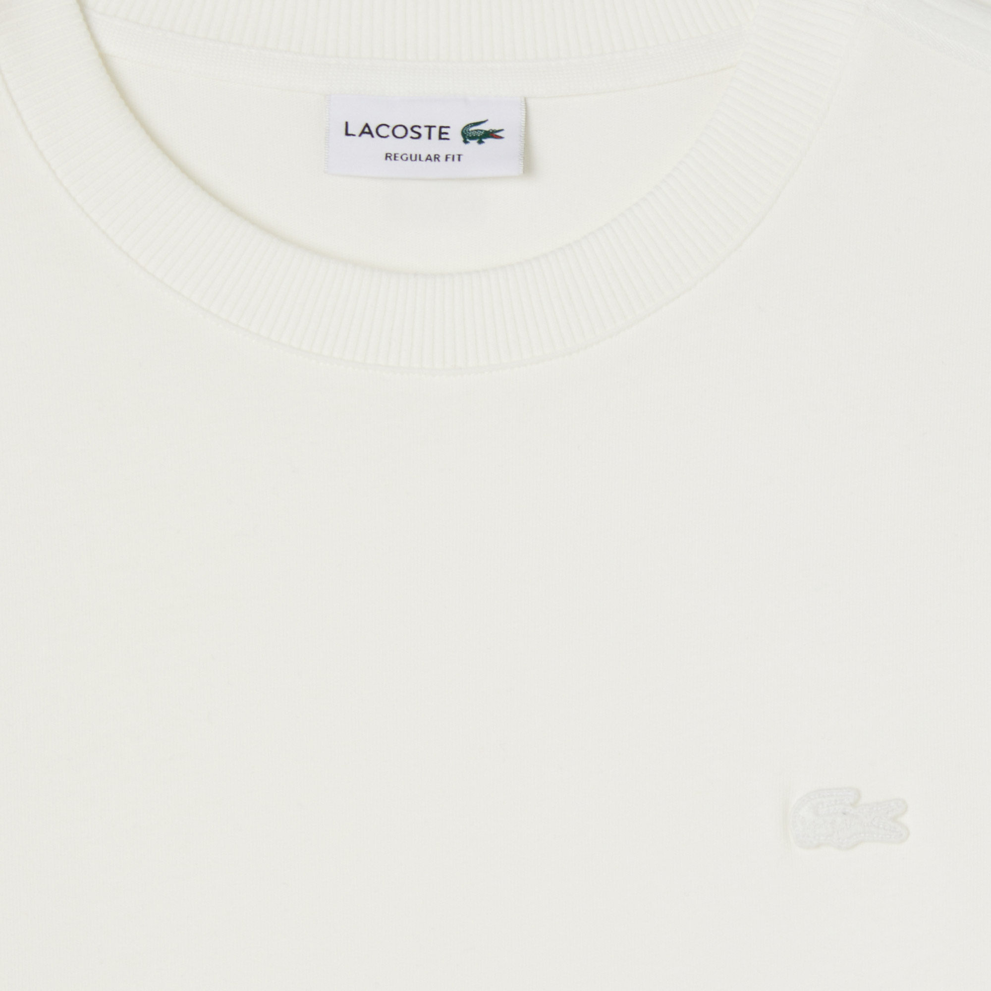 Lacoste Erkek Regular Fit Bisiklet Yaka Krem T-Shirt görsel 4