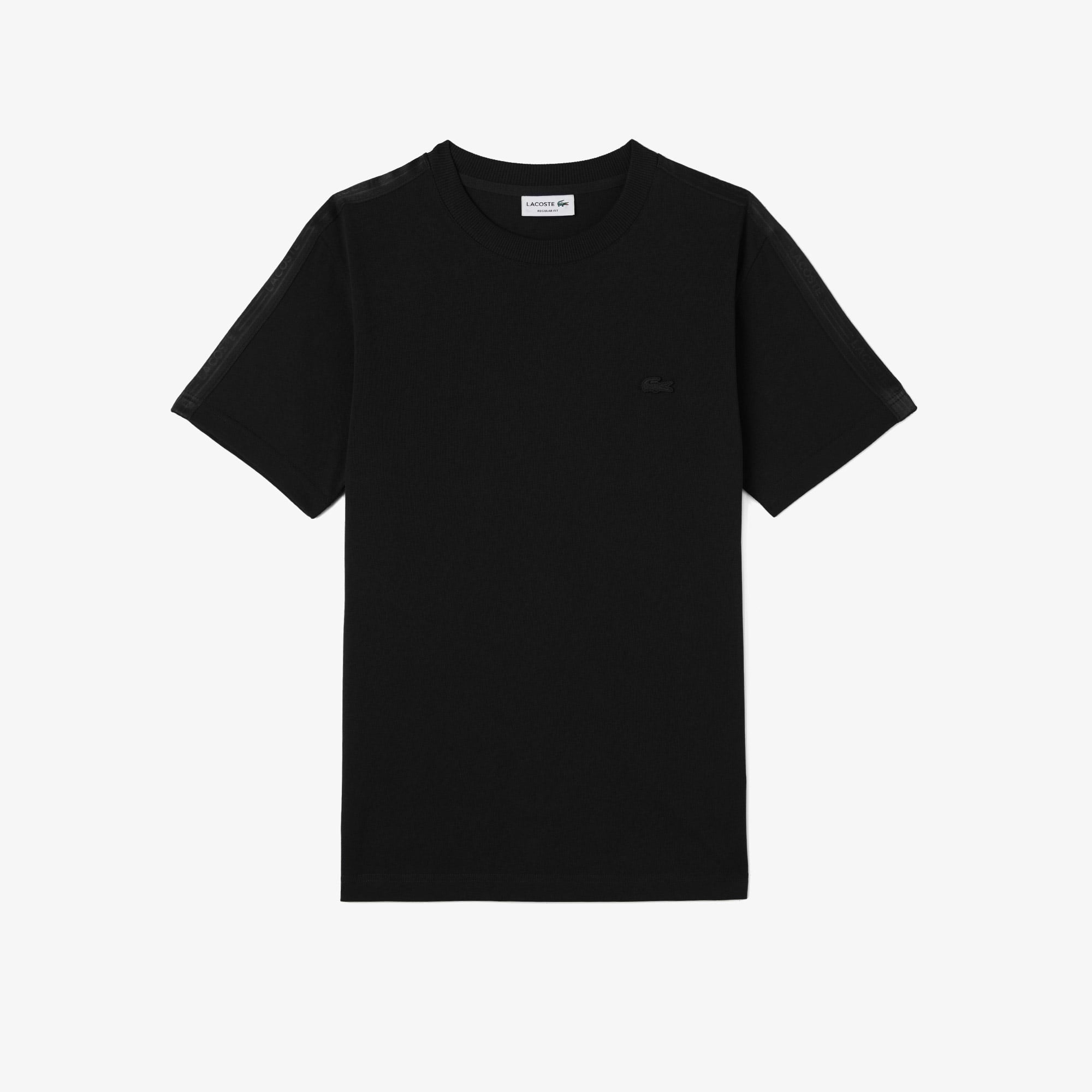 Lacoste Erkek Regular Fit Bisiklet Yaka Siyah T-Shirt görsel 3