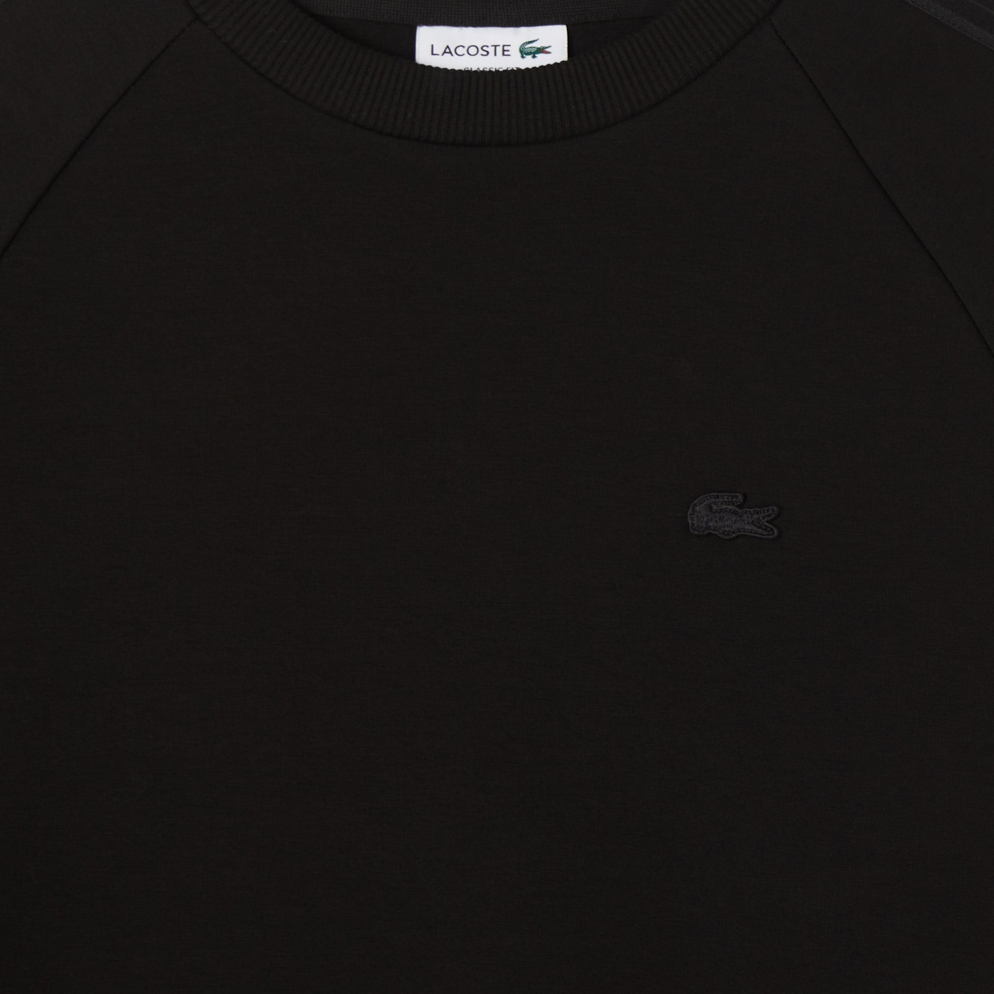 Lacoste Erkek Classic Fit Bisiklet Yaka Siyah Sweatshirt görsel 4