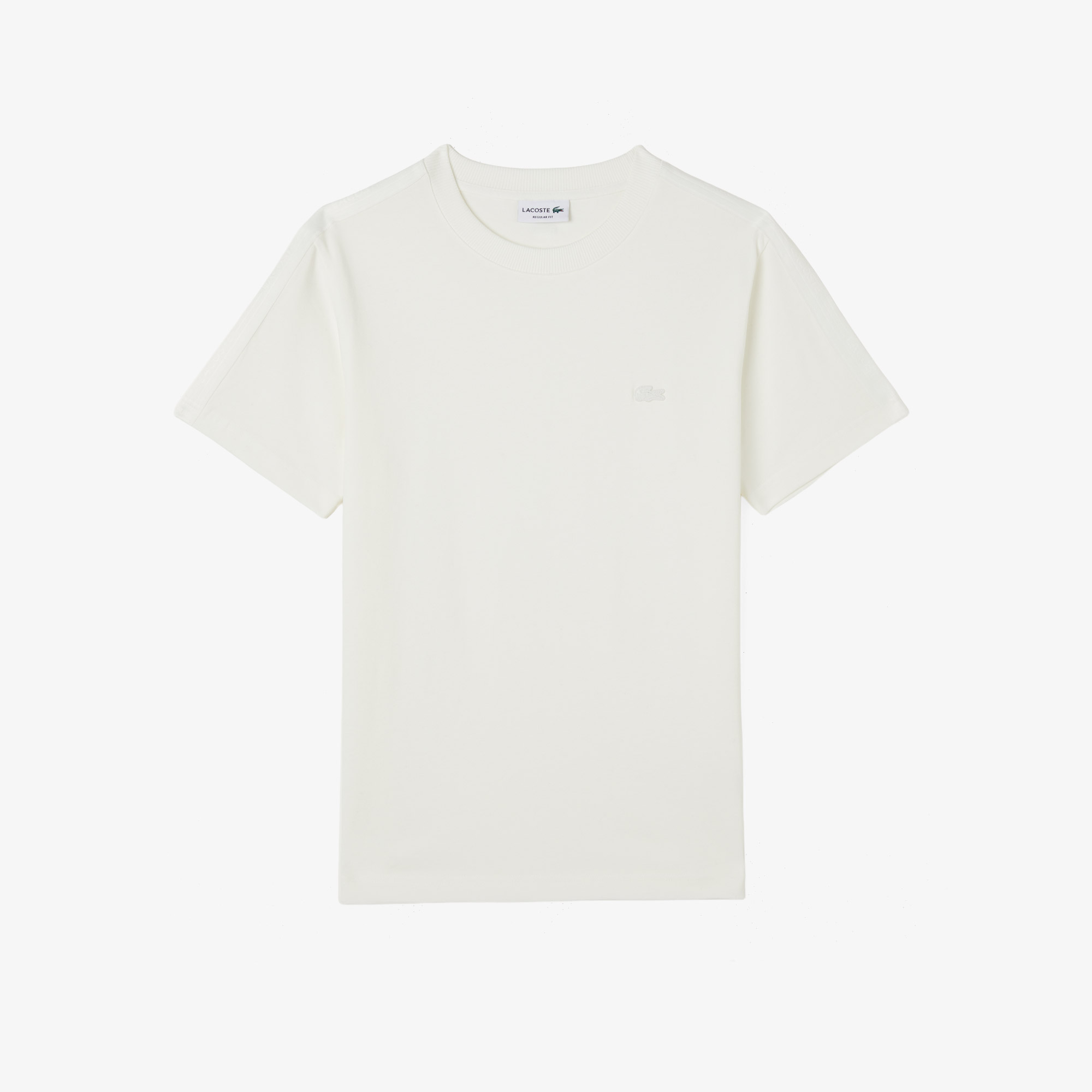 Lacoste Erkek Regular Fit Bisiklet Yaka Krem T-Shirt görsel 3