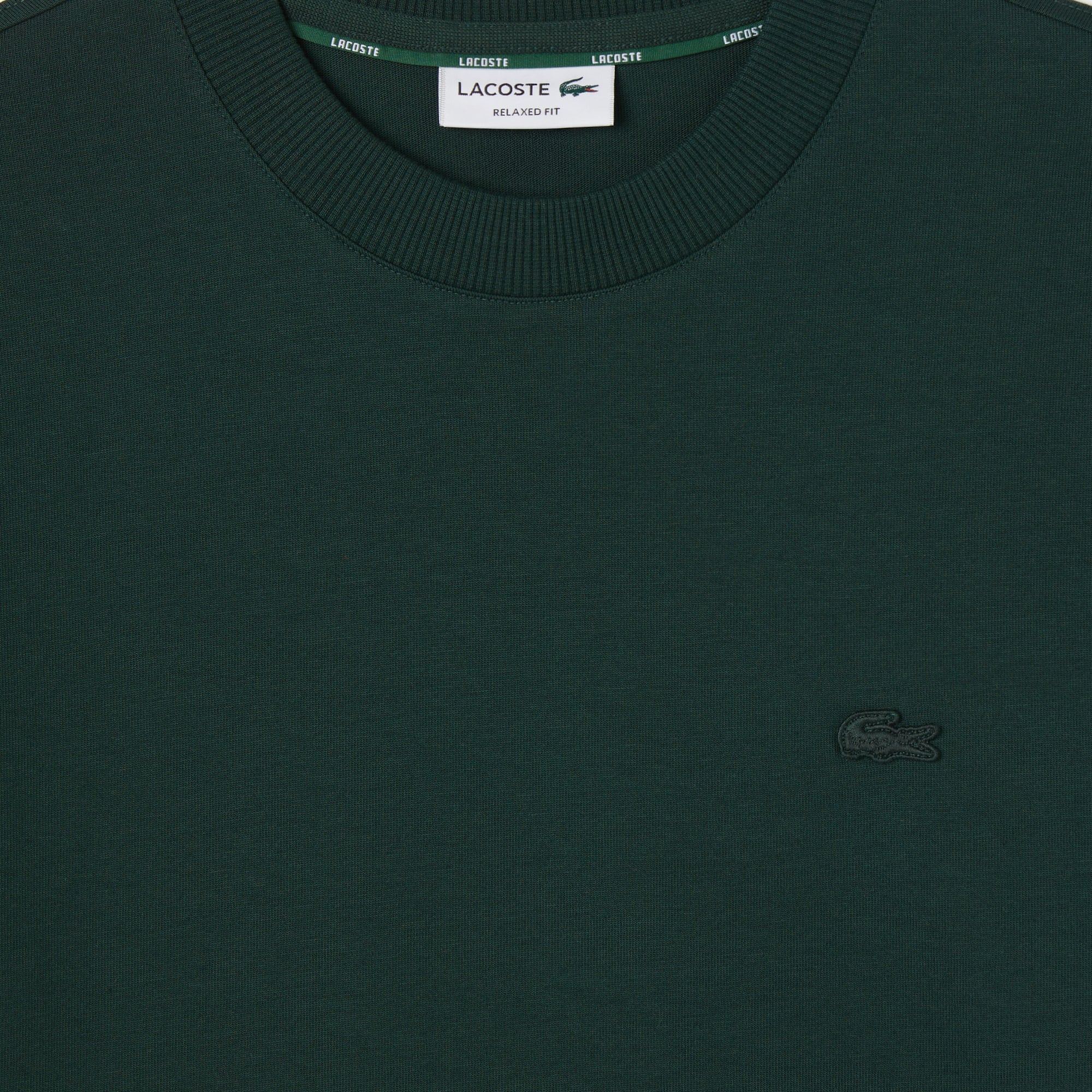 Lacoste Erkek Relaxed Fit Bisiklet Yaka Yeşil T-Shirt görsel 4