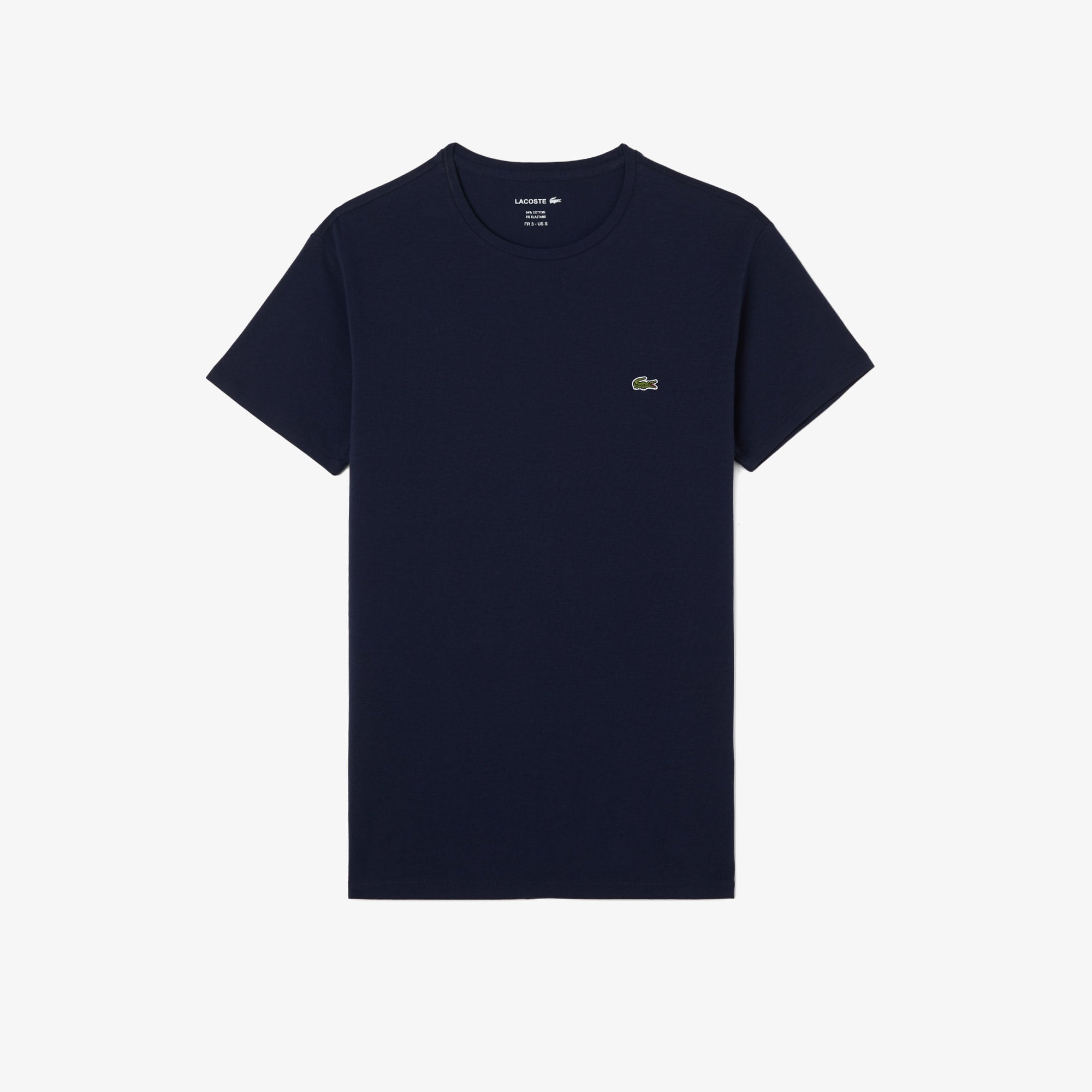 Lacoste Erkek Slim Fit Bisiklet Yaka Lacivert T-Shirt görsel 3