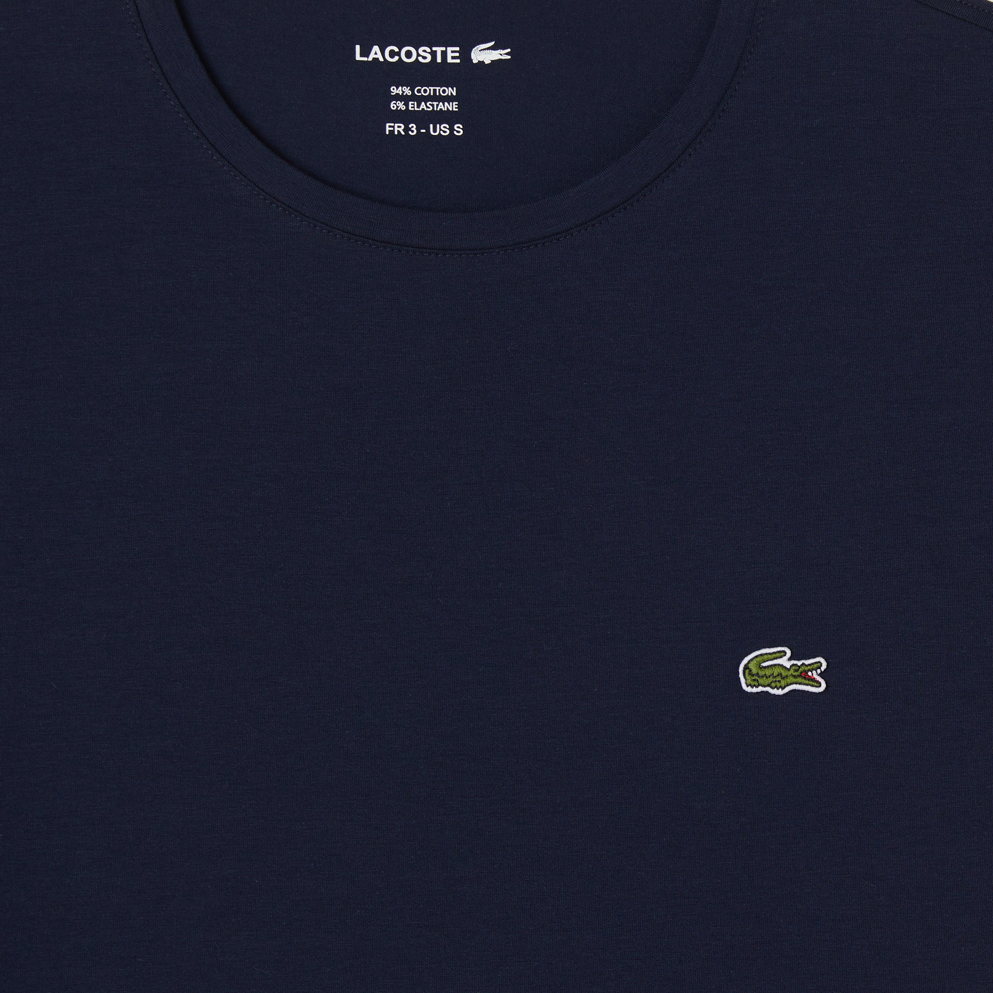 Lacoste Erkek Slim Fit Bisiklet Yaka Lacivert T-Shirt görsel 4
