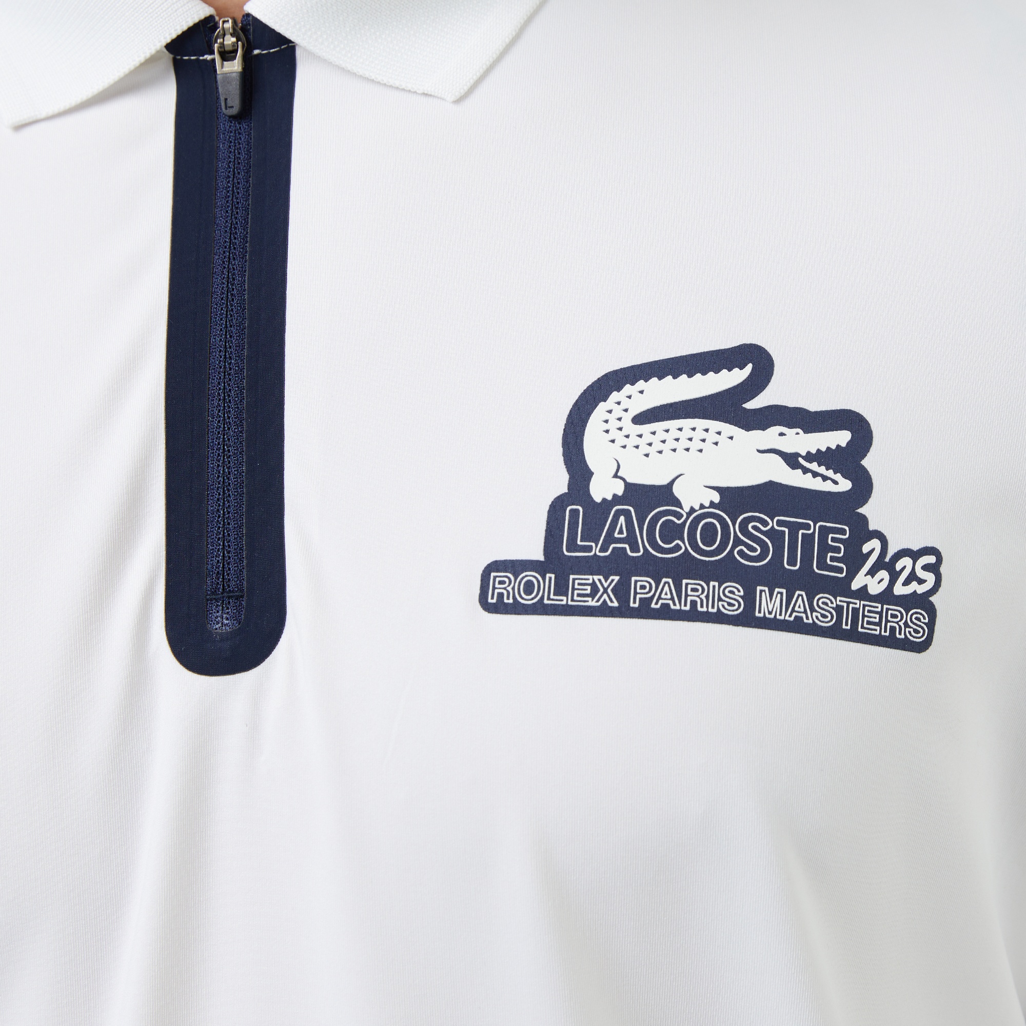 Rolex Paris Masters Erkek Regular Fit Baskılı Beyaz Polo