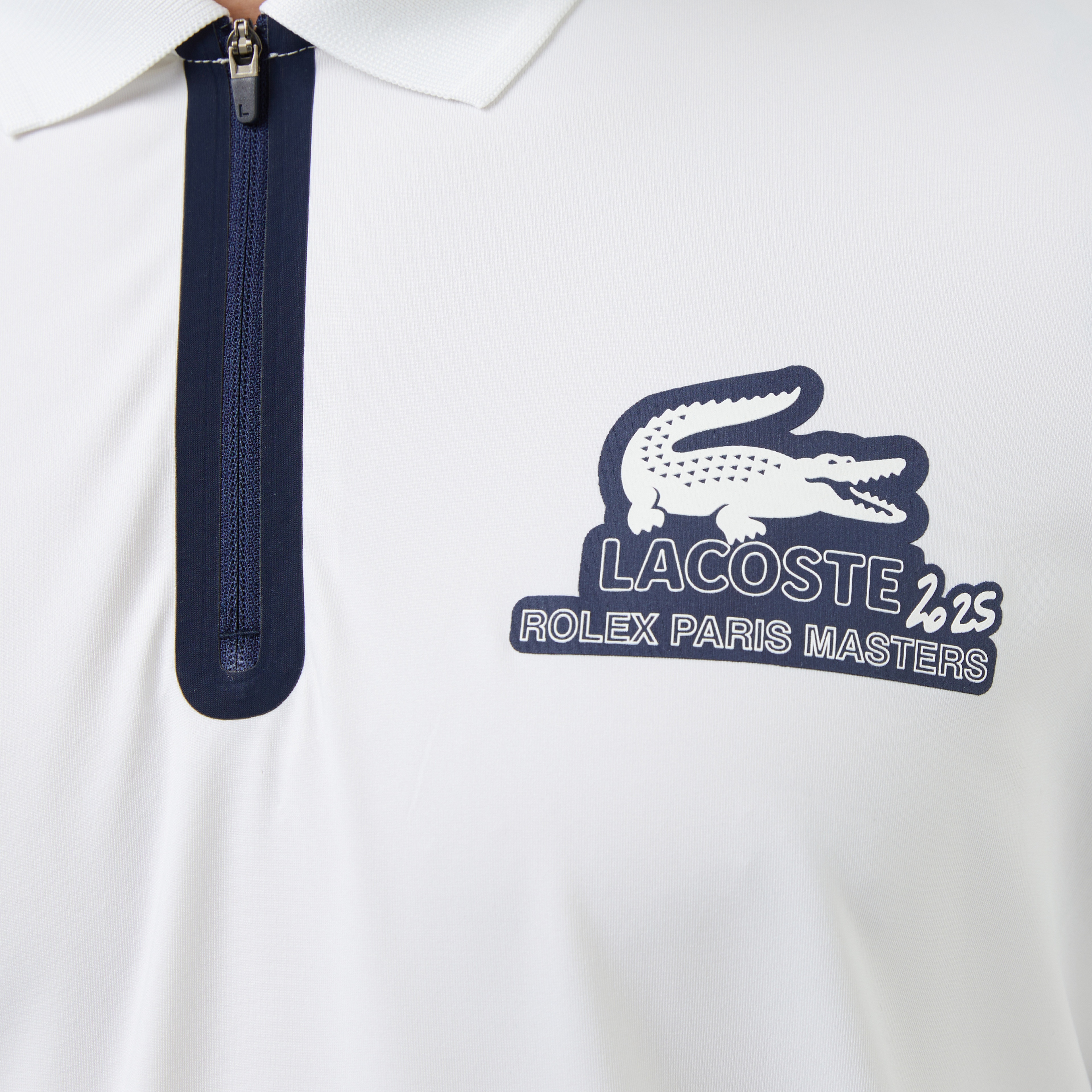 Rolex Paris Masters Erkek Regular Fit Baskılı Beyaz Polo