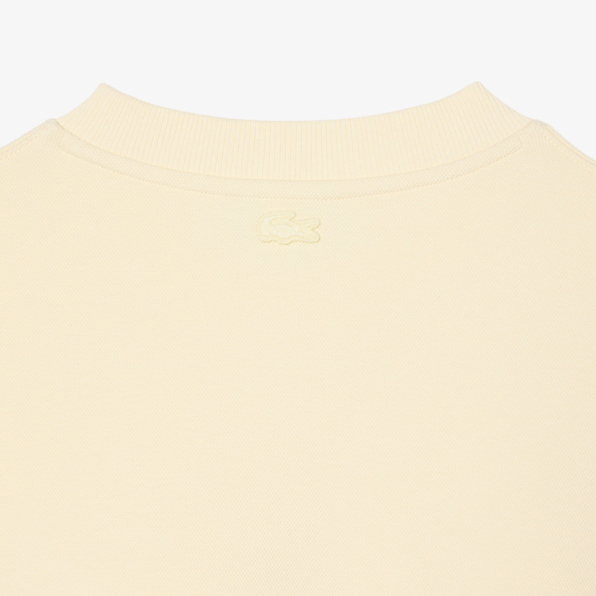 Lacoste Erkek Loose Fit Bisiklet Yaka Sarı Sweatshirt görsel 7