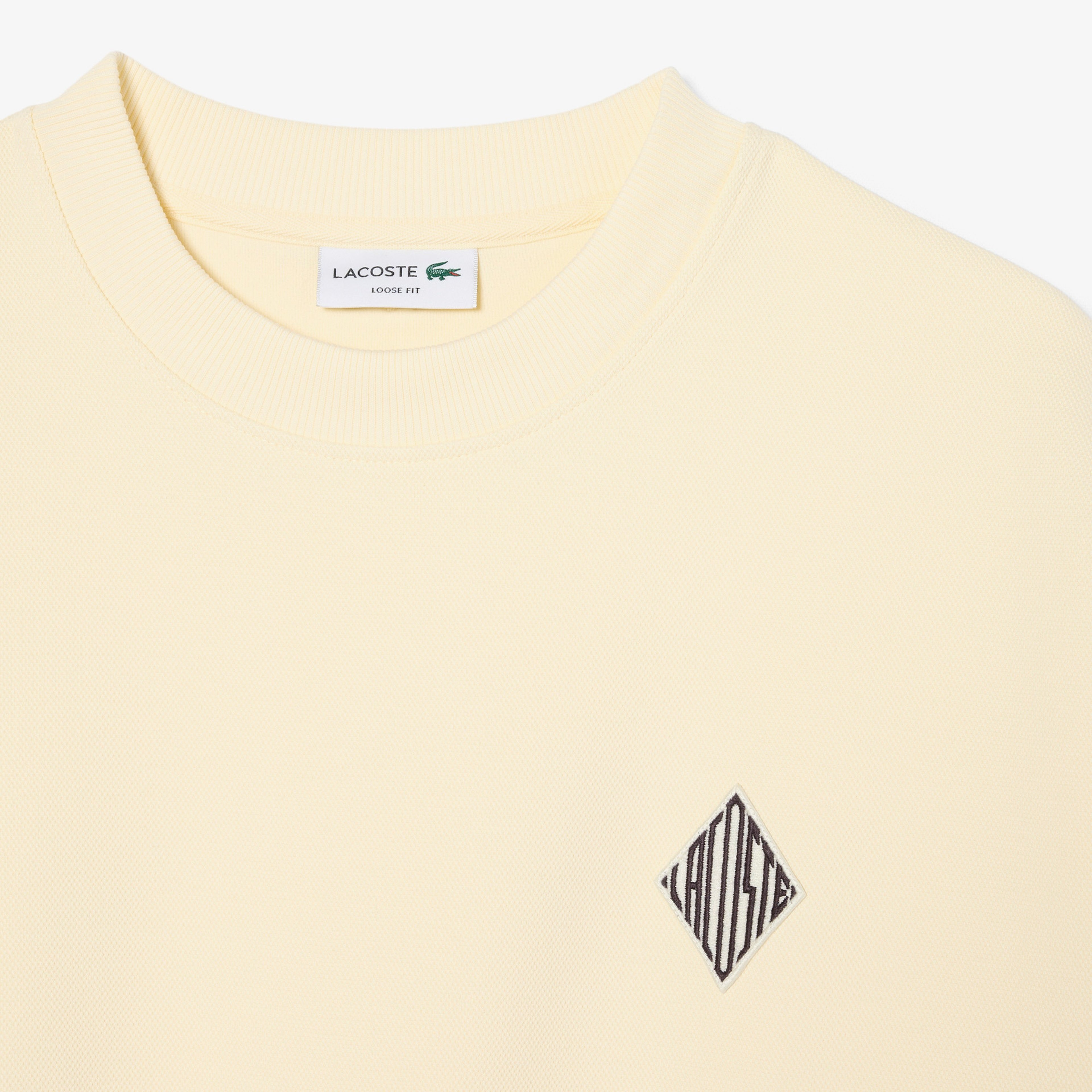 Erkek Loose Fit Bisiklet Yaka Sarı Sweatshirt