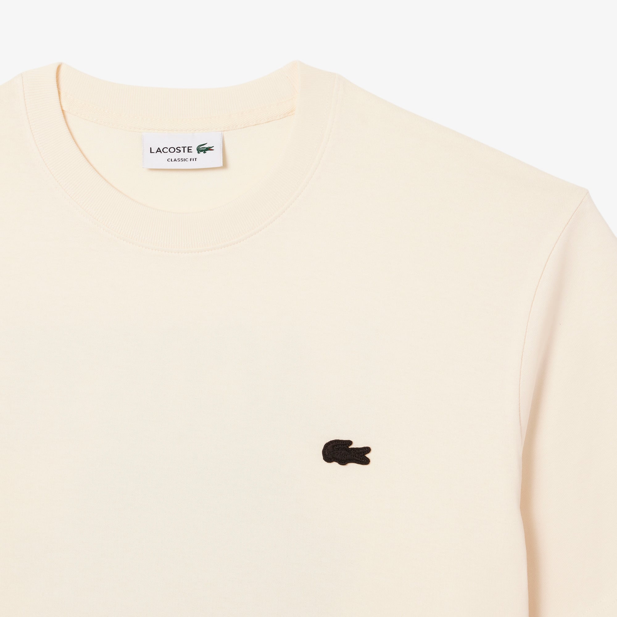 Lacoste Erkek Classic Fit Bisiklet Yaka Sarı T-Shirt görsel 7