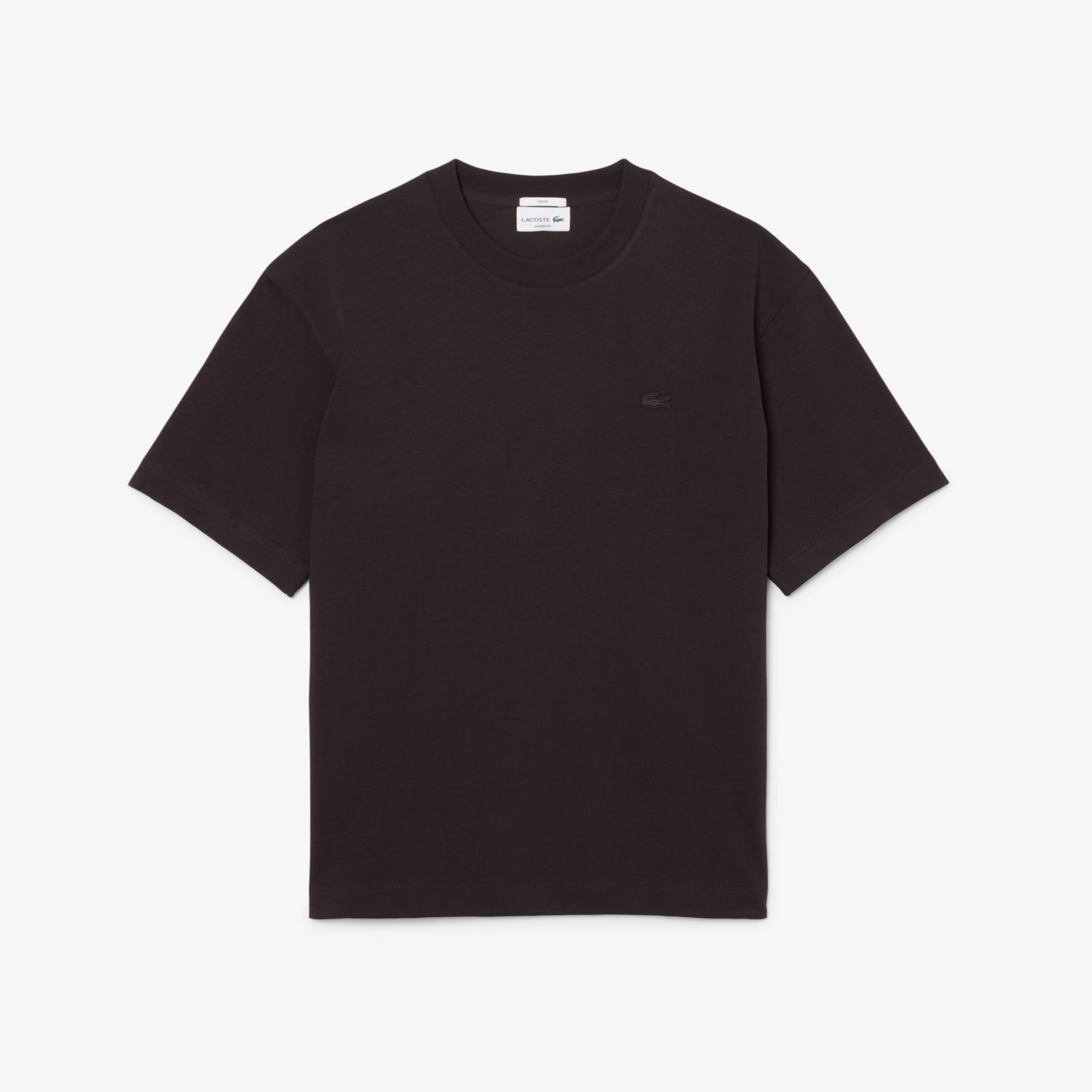 Erkek Loose Fit Bisiklet Yaka Kahverengi T-Shirt TH7744.3LA | Lacoste