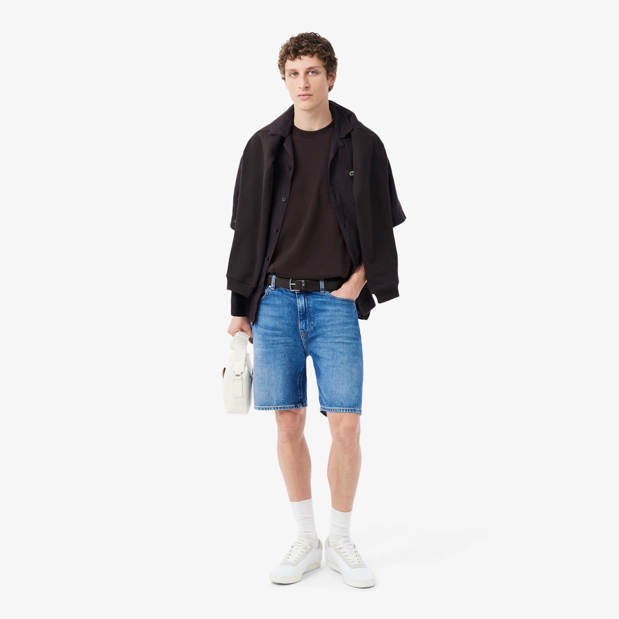 Lacoste Unisex Loose Fit Bisiklet Yaka Kahverengi T-Shirt görsel 4
