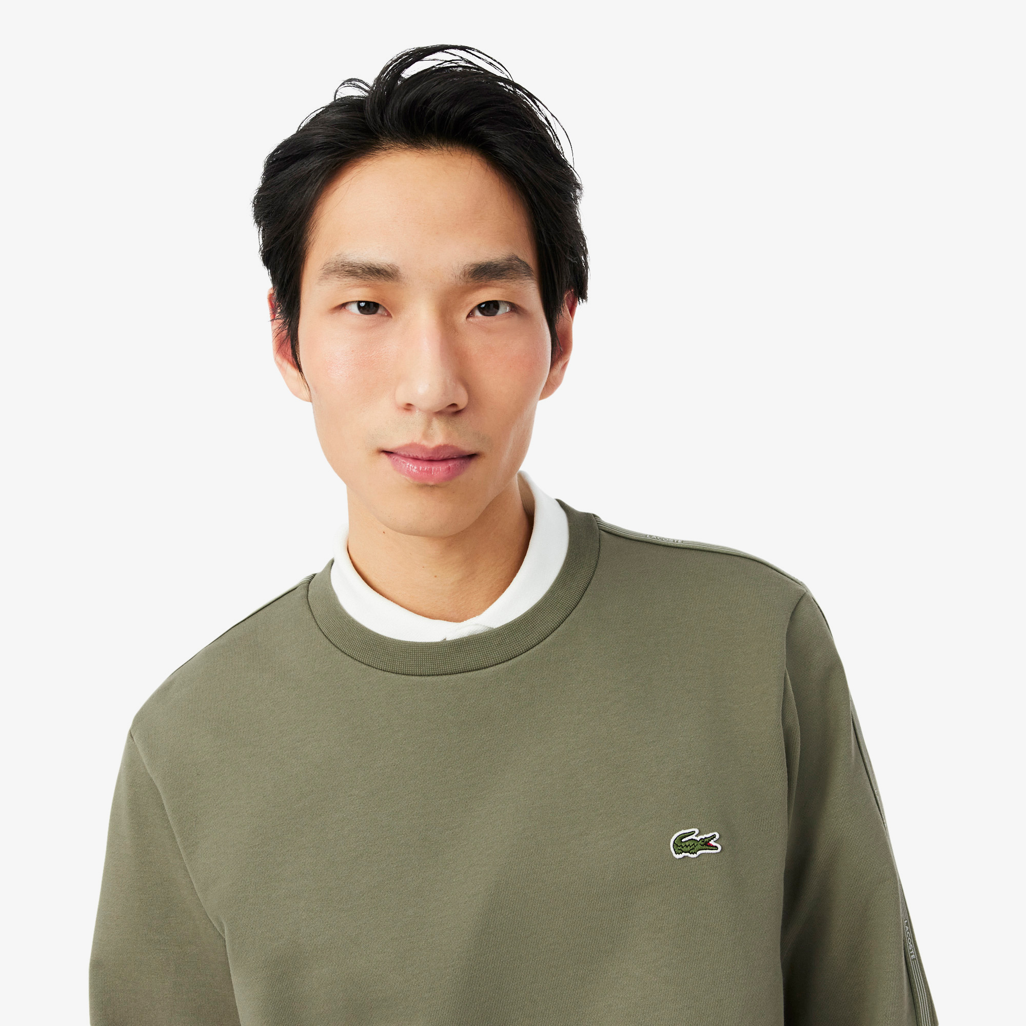 Lacoste Erkek Classic Fit Bisiklet Yaka Haki Sweatshirt görsel 2