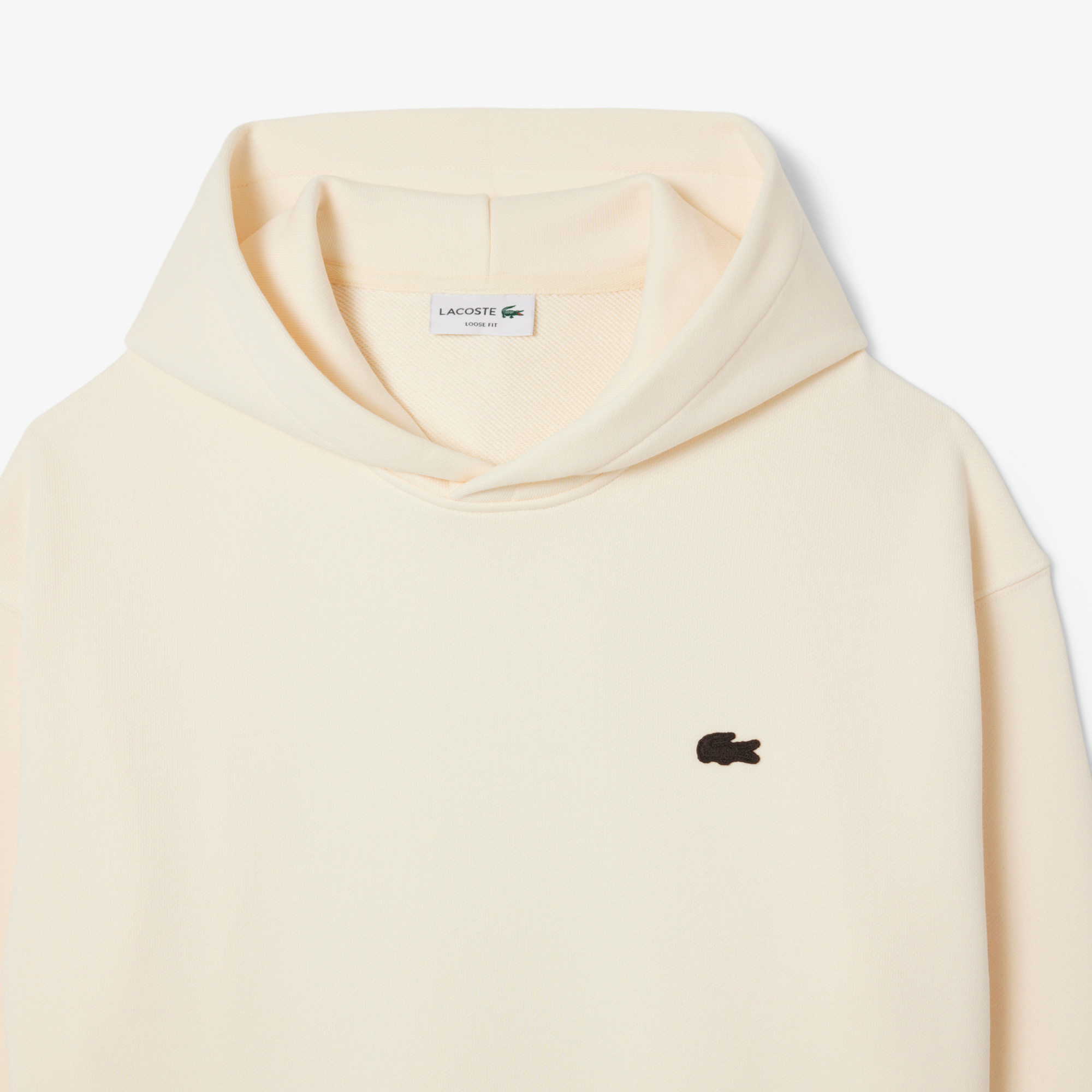 Lacoste Erkek Loose Fit Kapüşonlu Baskılı Sarı Sweatshirt görsel 6