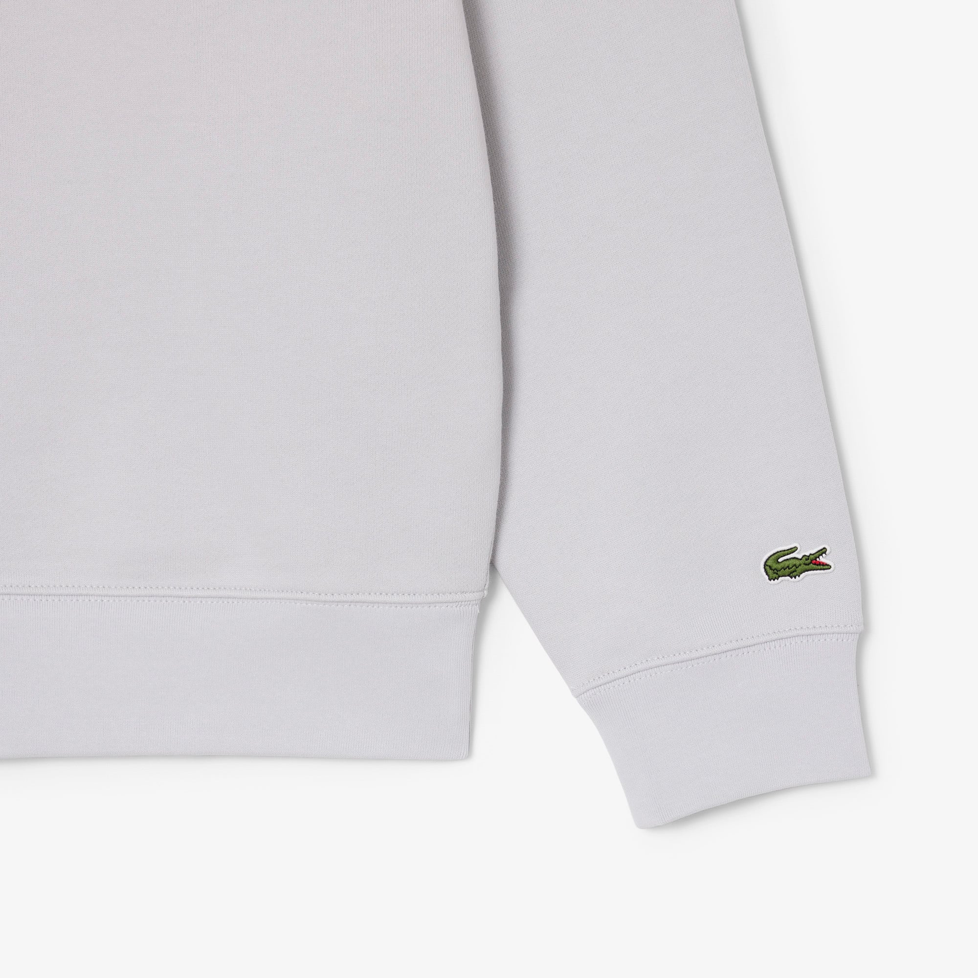 Lacoste Unisex Classic Fit Yarım Fermuarlı Gri Sweatshirt görsel 7