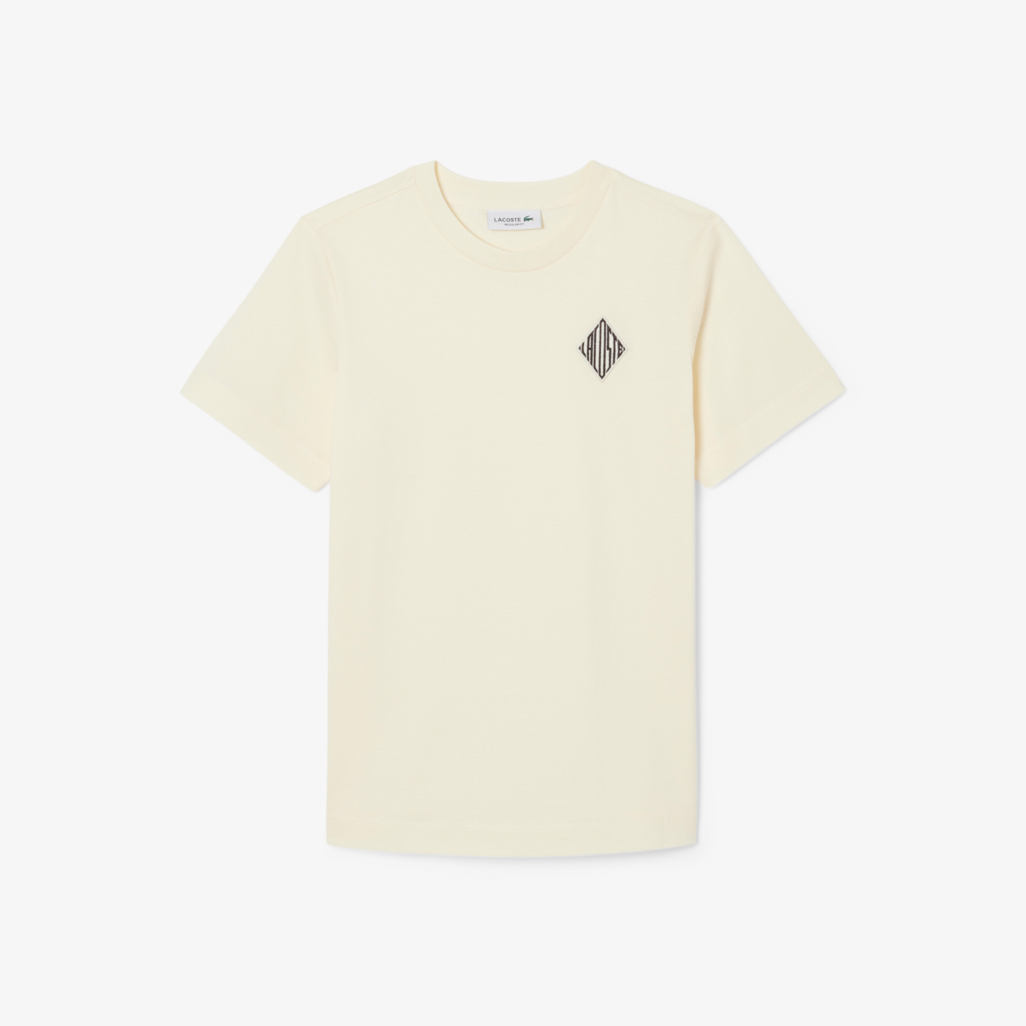 Lacoste Kadın Regular Fit Bisiklet Yaka Sarı T-Shirt görsel 4