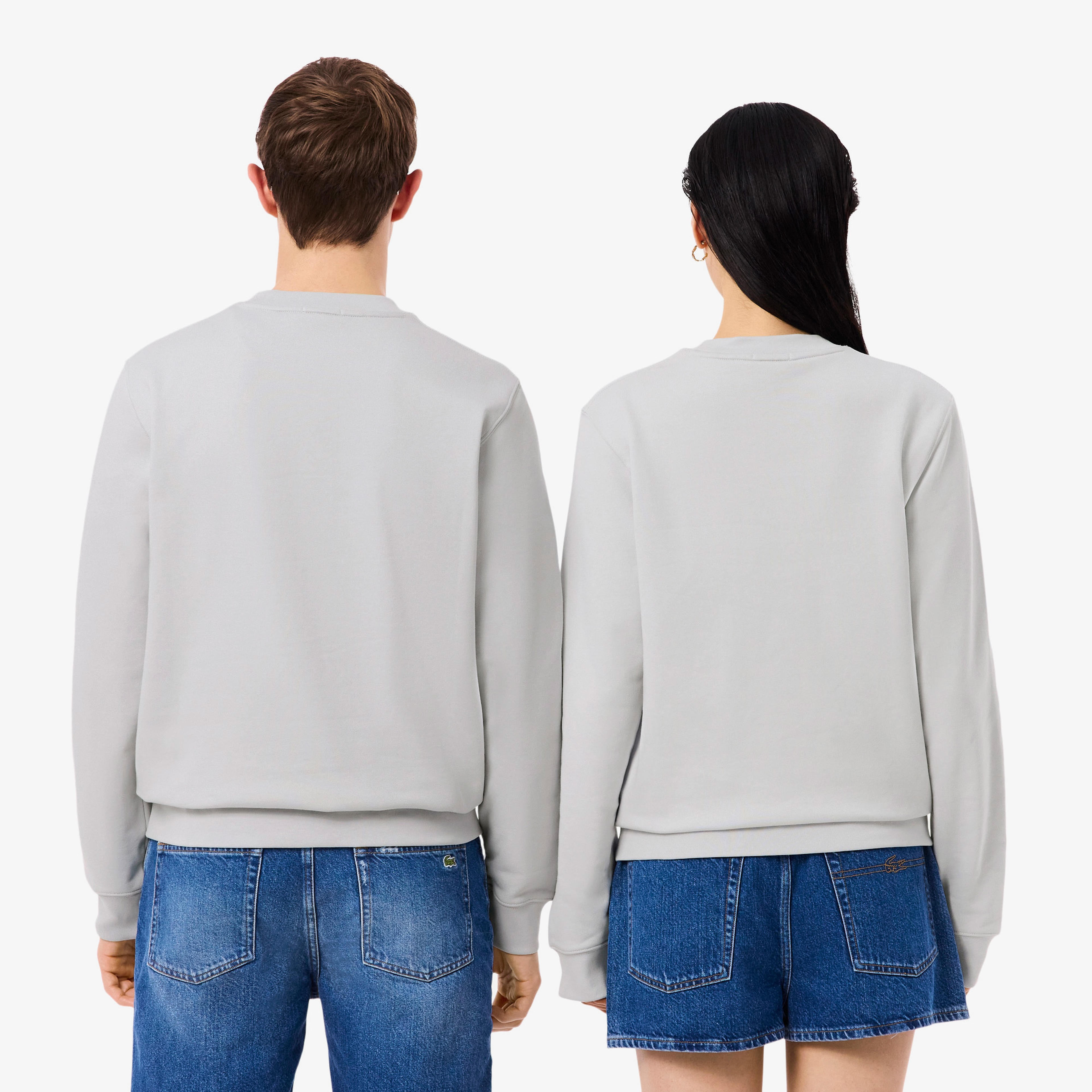 Erkek Classic Fit Bisiklet Yaka Baskılı Gri Sweatshirt Erkek Classic Fit Bisiklet Yaka Baskılı Gri Sweatshirt