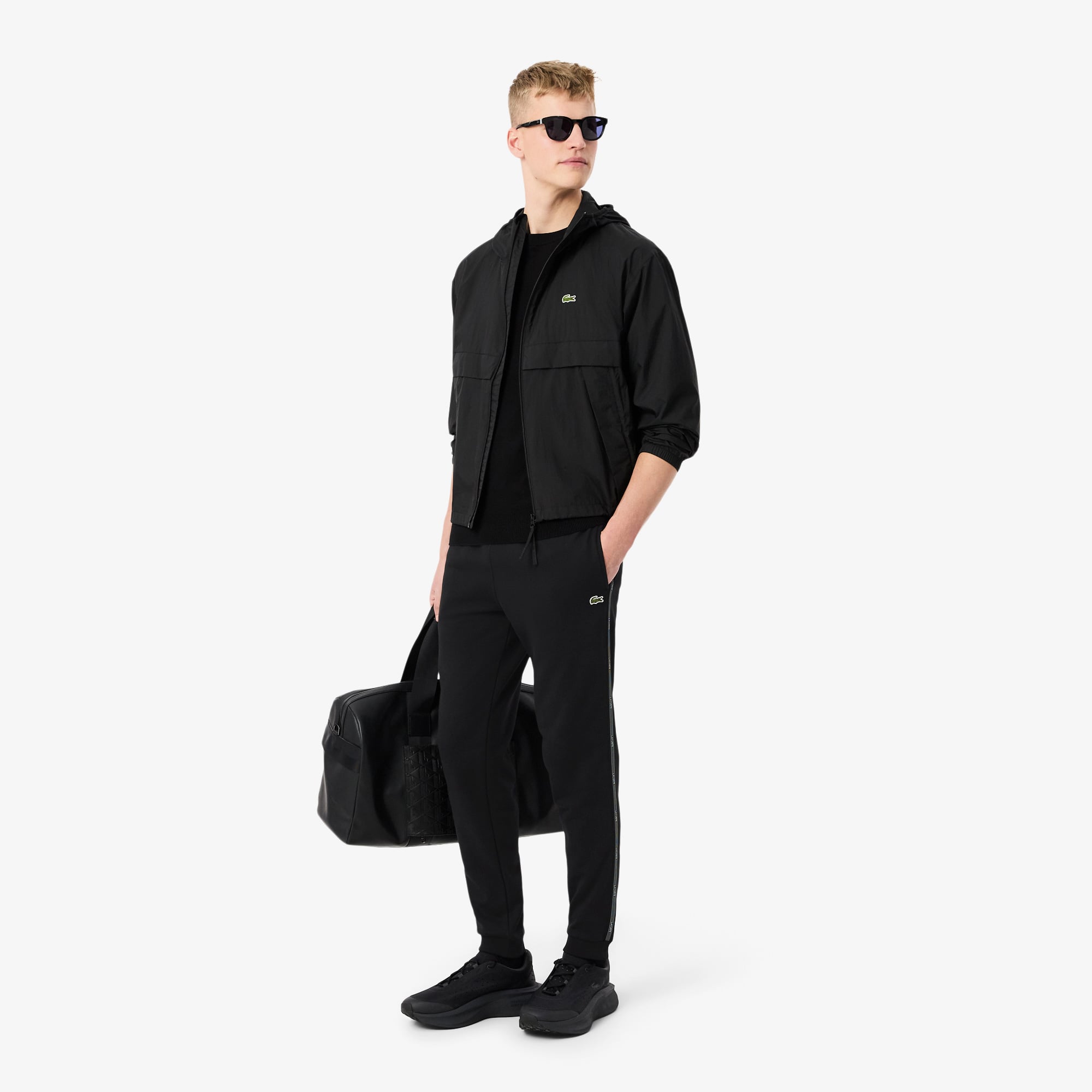 Lacoste Erkek Tapered Fit Siyah Eşofman Altı görsel 4
