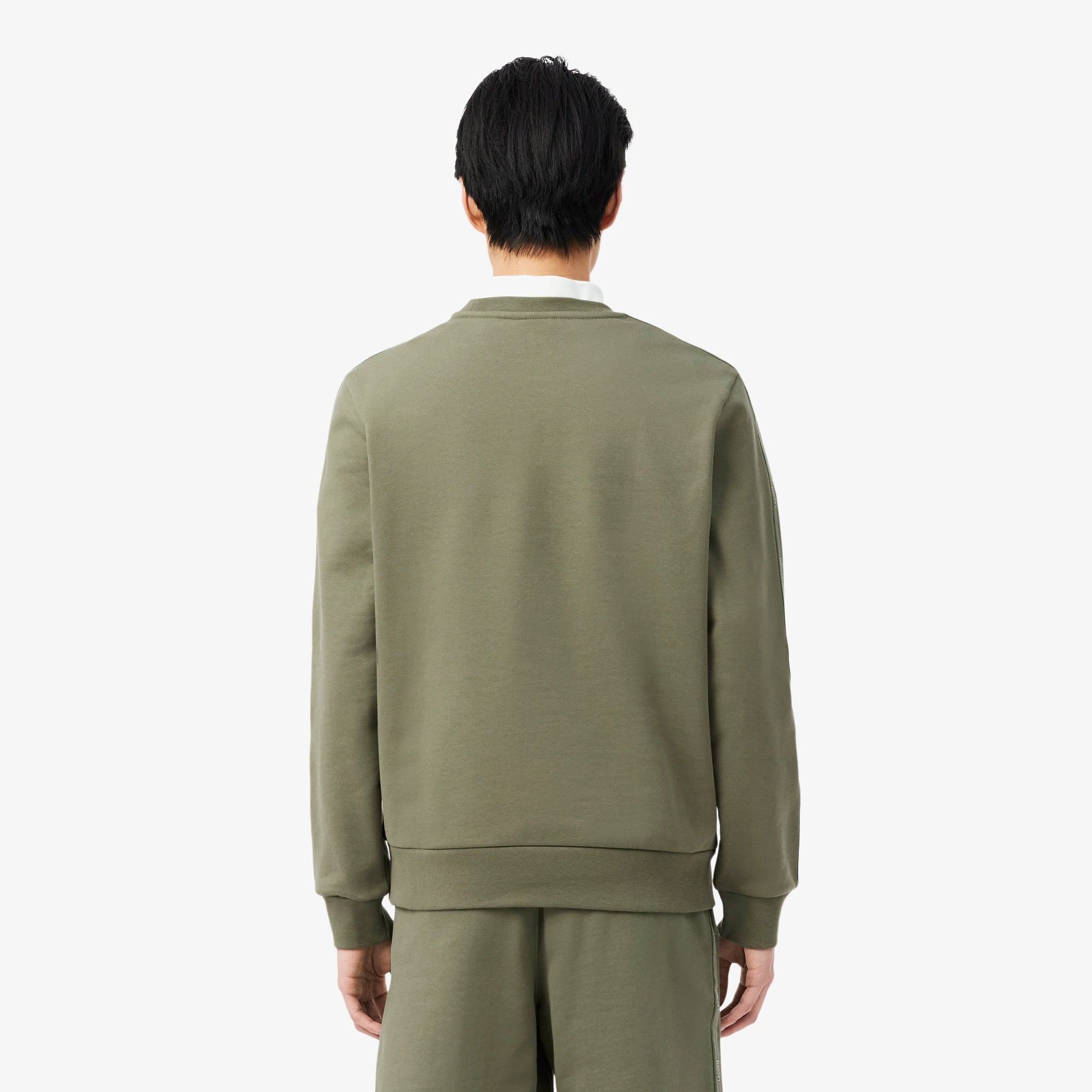 Erkek Classic Fit Bisiklet Yaka Haki Sweatshirt