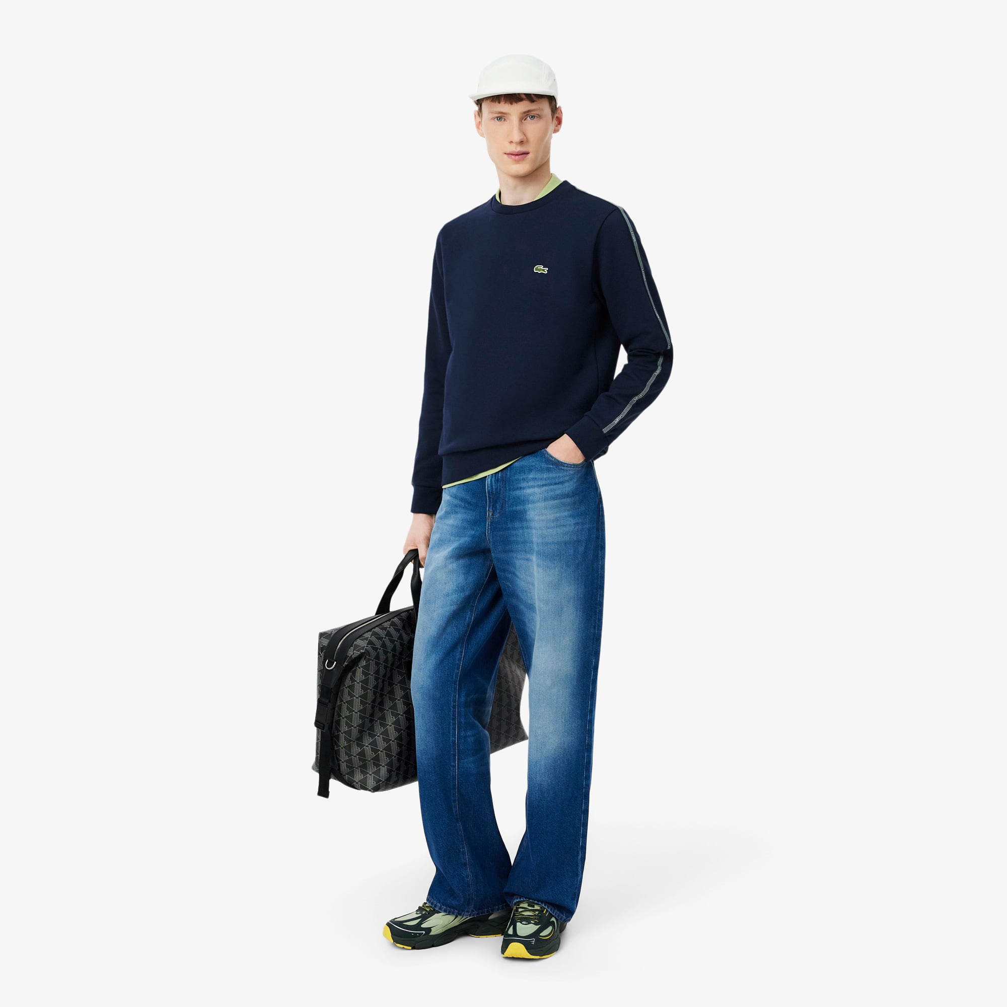 Lacoste Erkek Classic Fit Bisiklet Yaka Lacivert Sweatshirt görsel 4