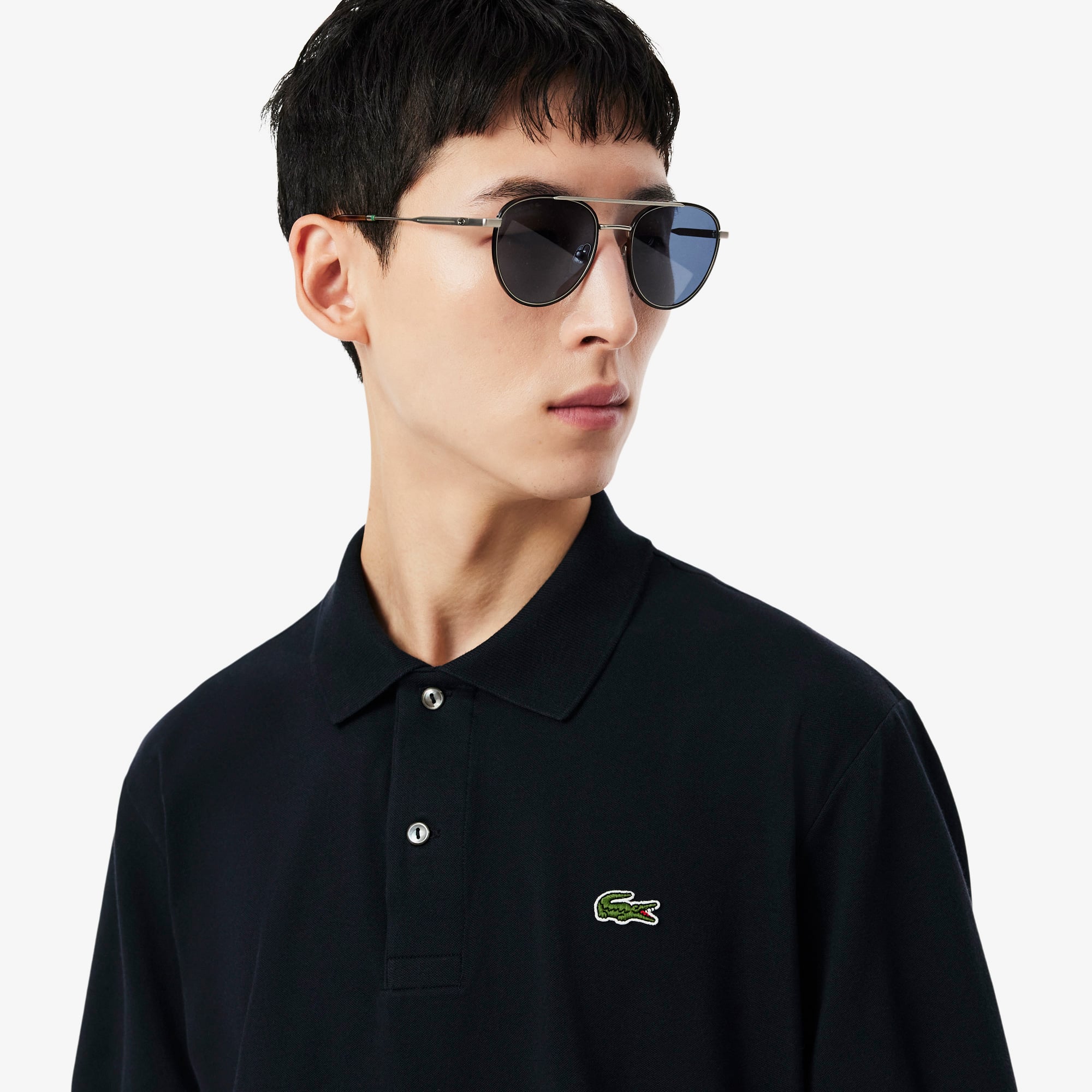 Lacoste L.12.12 Light Erkek Classic Fit Koyu Gri Polo görsel 2