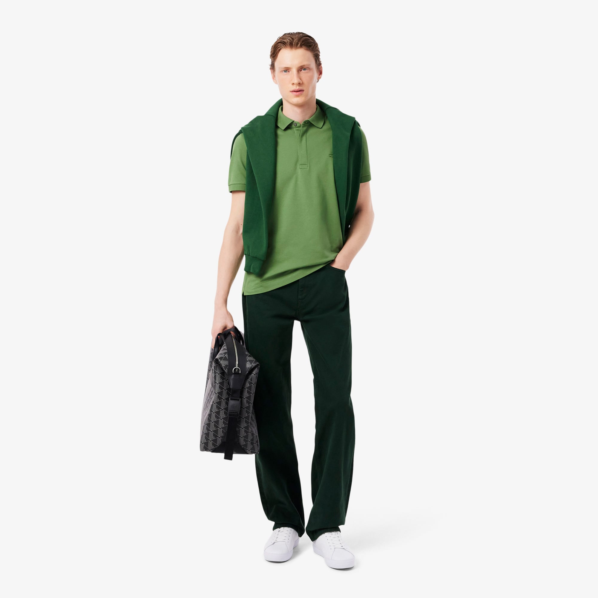 Lacoste Erkek Regular Fit Yeşil Paris Polo görsel 4