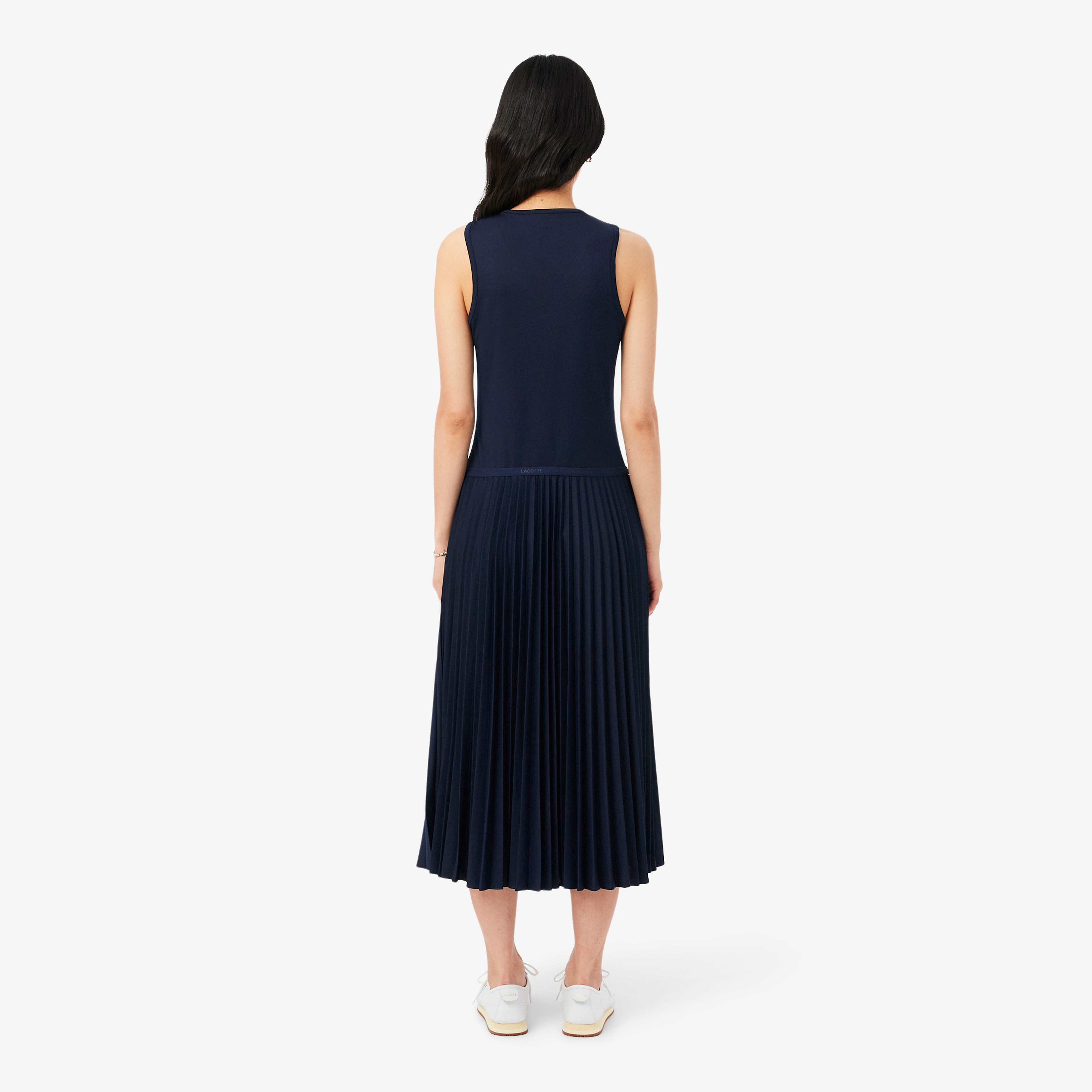 Kadın Regular Fit Kolsuz V Yaka Lacivert Elbise