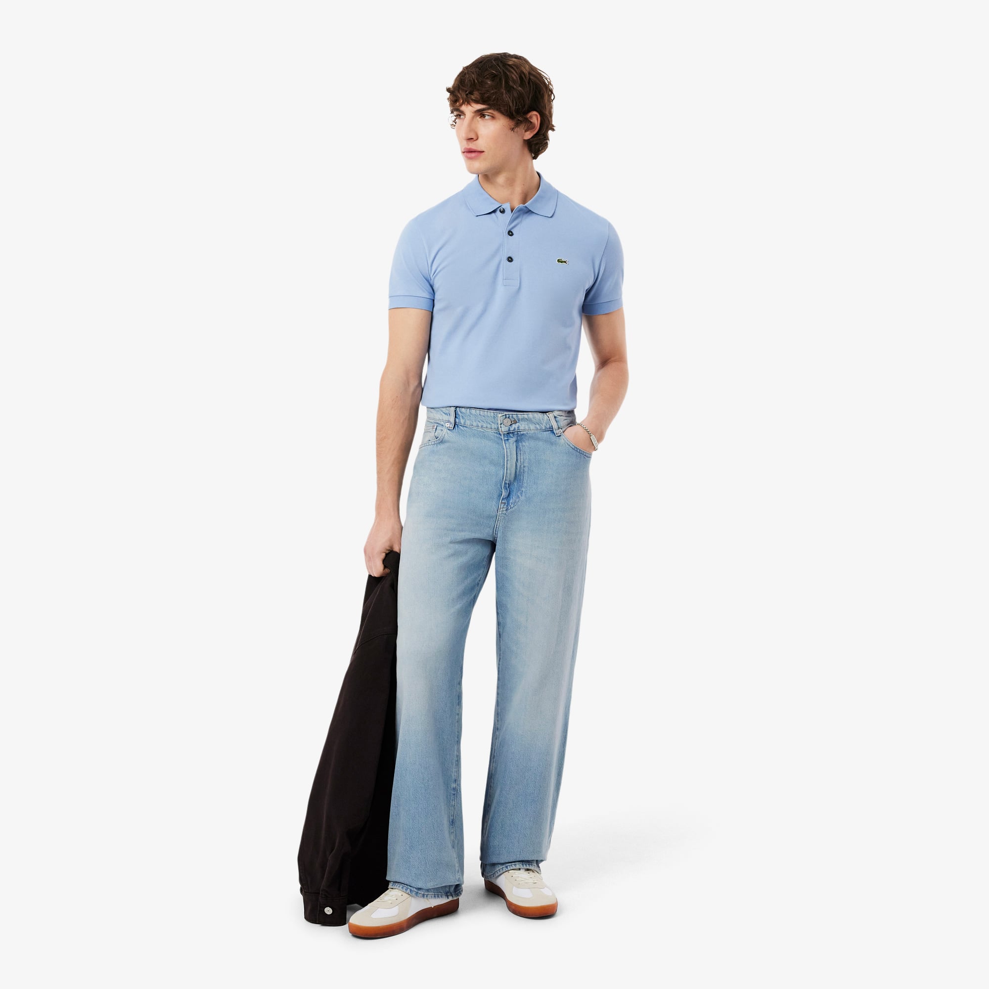Lacoste Erkek Loose Fit Mavi Jean Pantolon