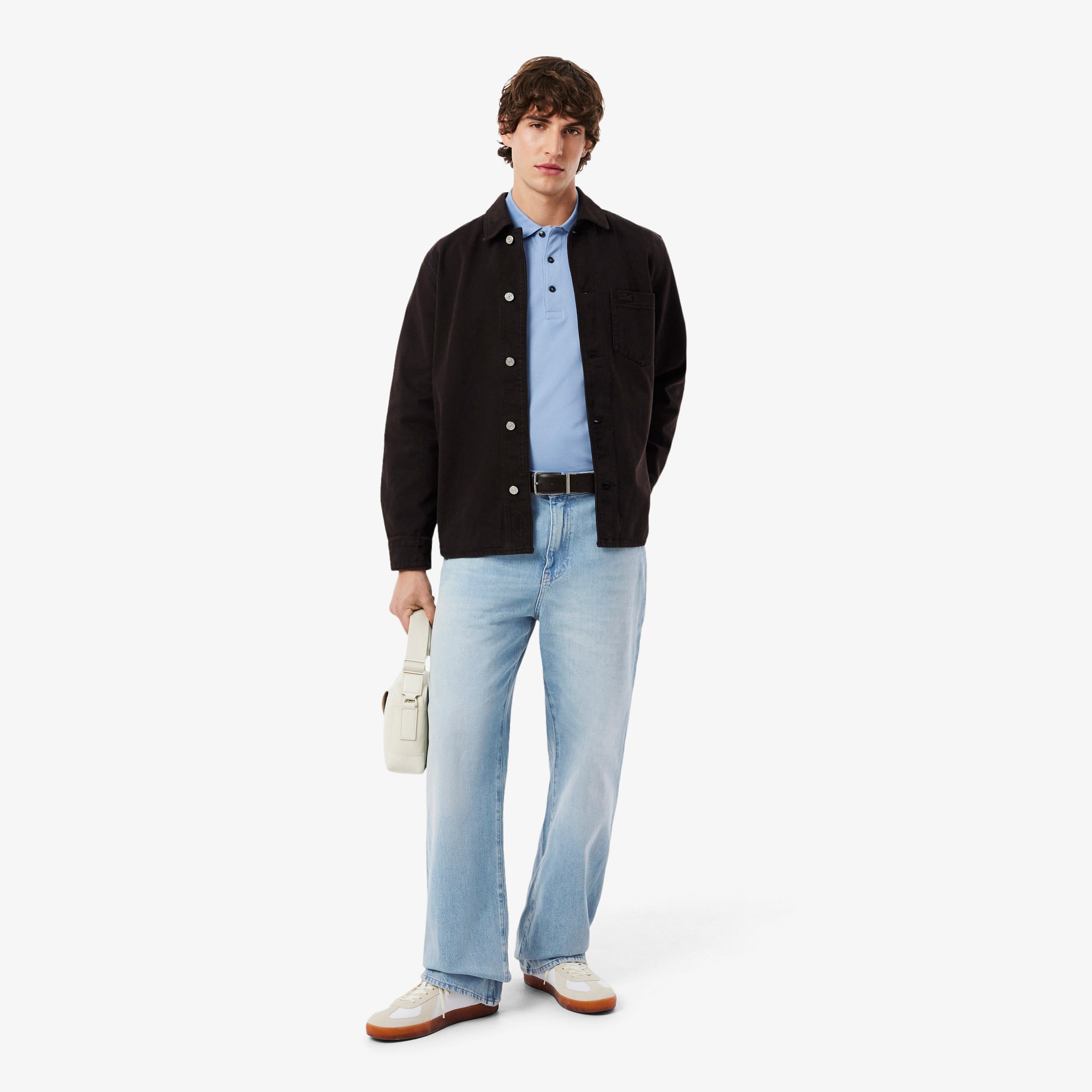 Lacoste Erkek Loose Fit Mavi Jean Pantolon görsel 4