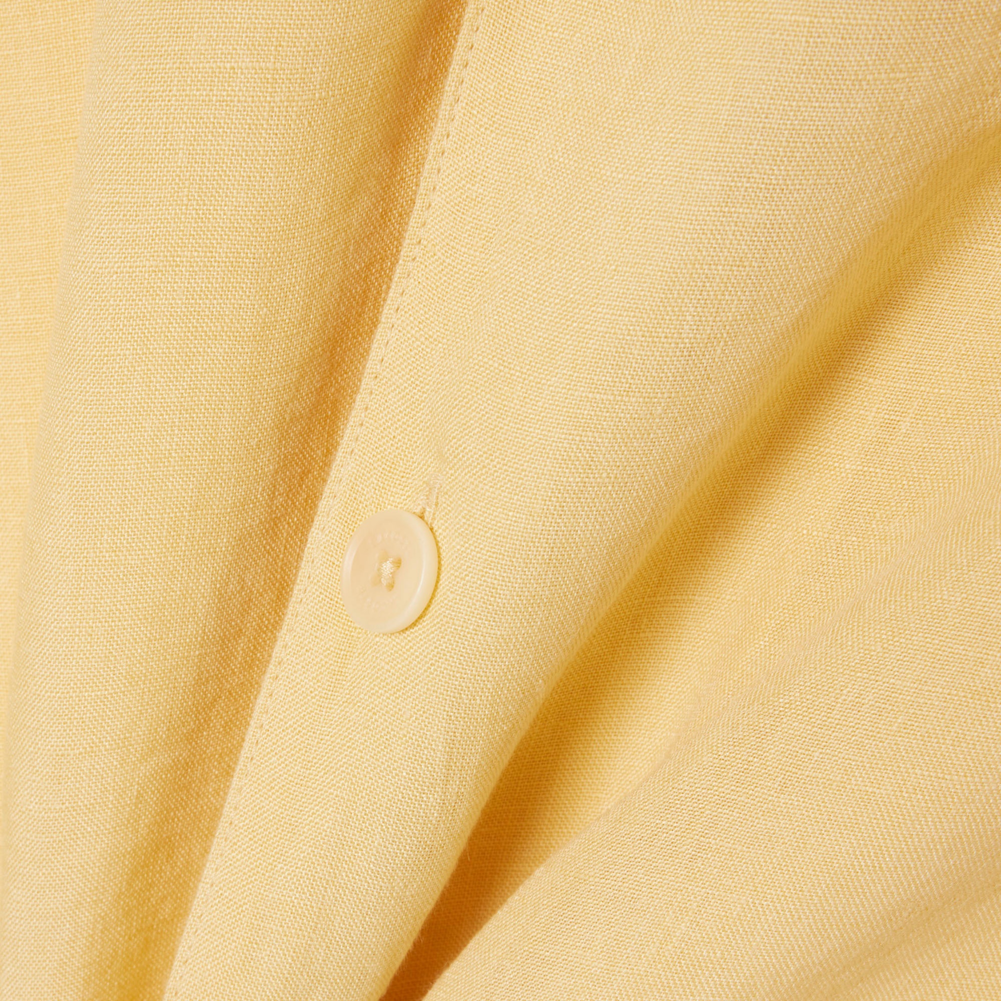 Erkek Relaxed Fit Kısa Kollu Keten Bej Gömlek