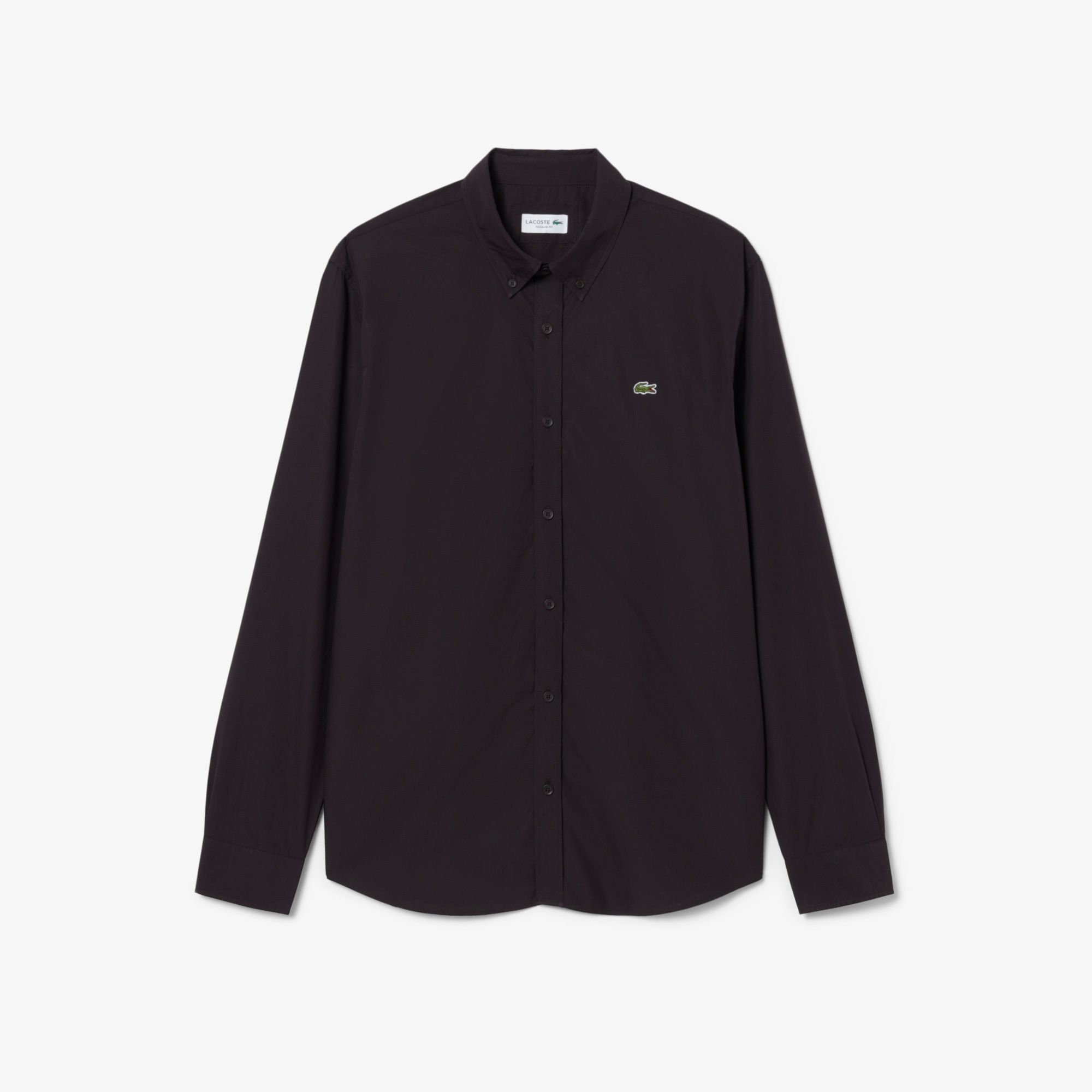 Erkek Regular Fit Düğmeli Yaka Kahverengi Gömlek