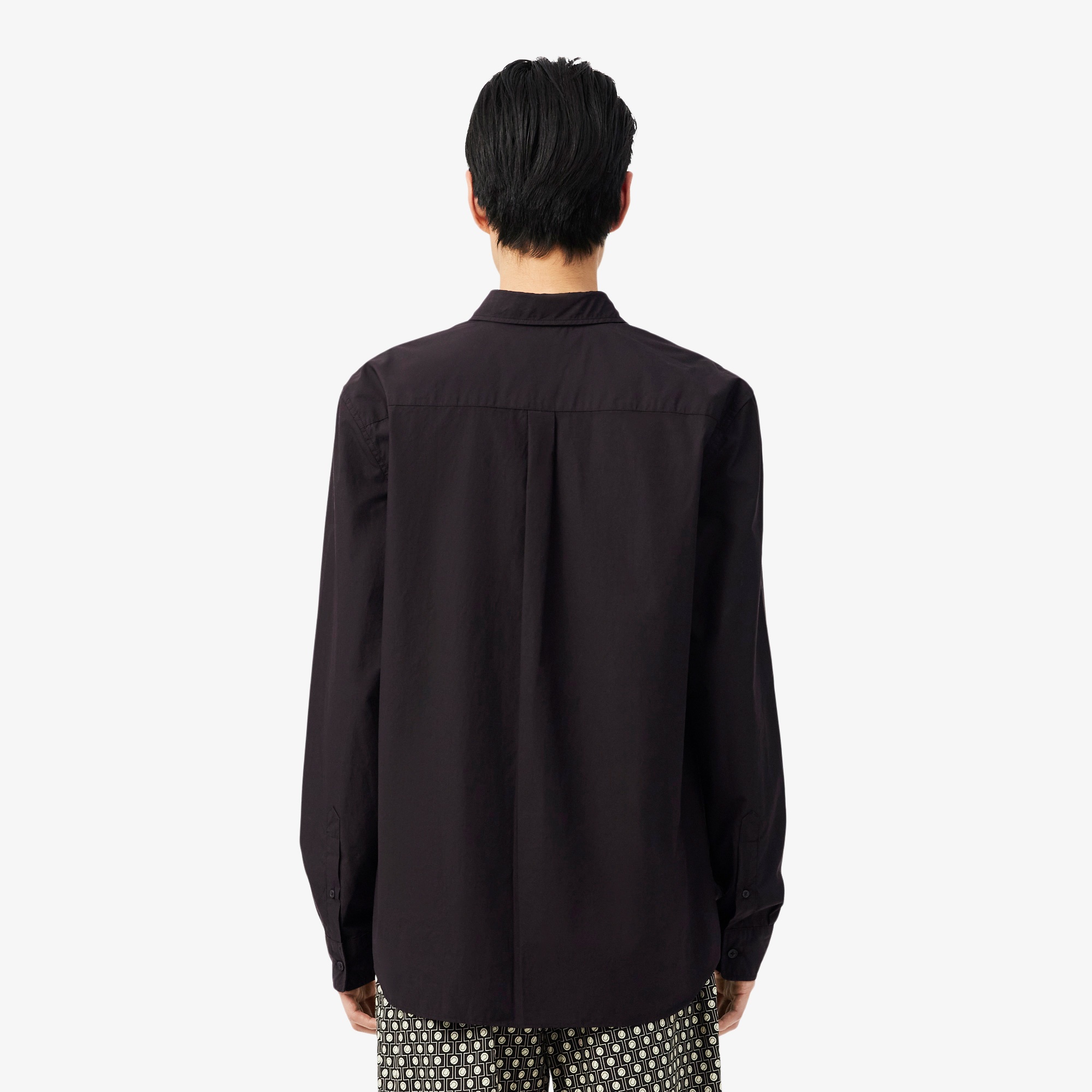 Erkek Regular Fit Düğmeli Yaka Kahverengi Gömlek