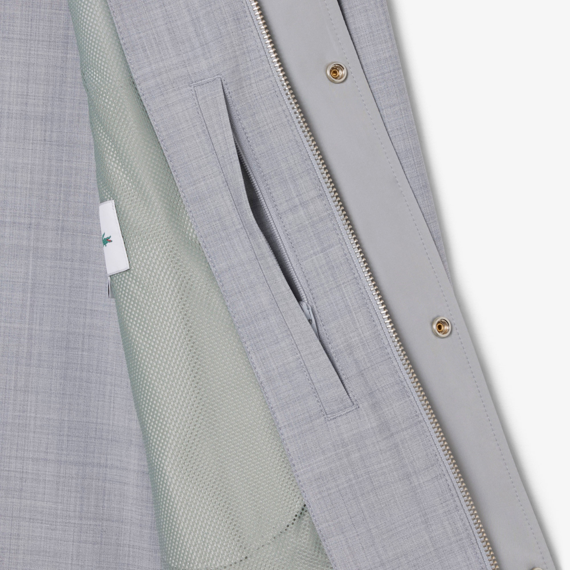 Erkek Dik Yaka Gri Ceket