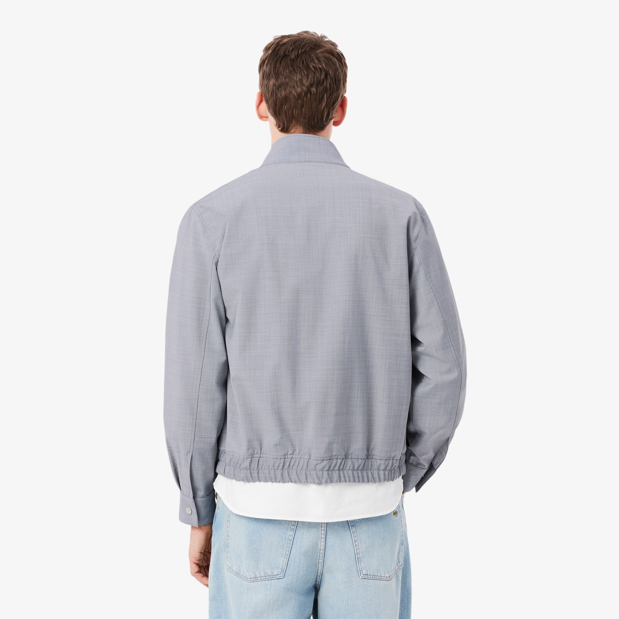 Erkek Dik Yaka Gri Ceket