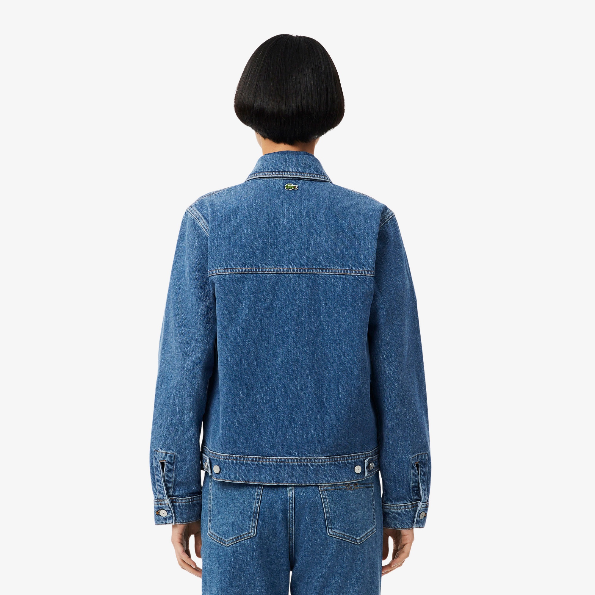 Kadın Uzun Kollu Denim Mavi Ceket