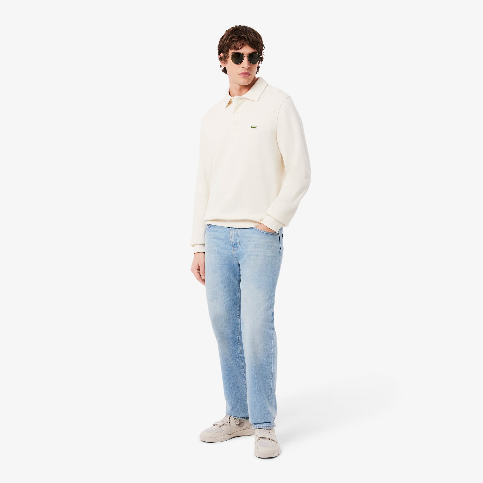 Lacoste Game Trainer Pro Erkek Krem Sneaker görsel 7