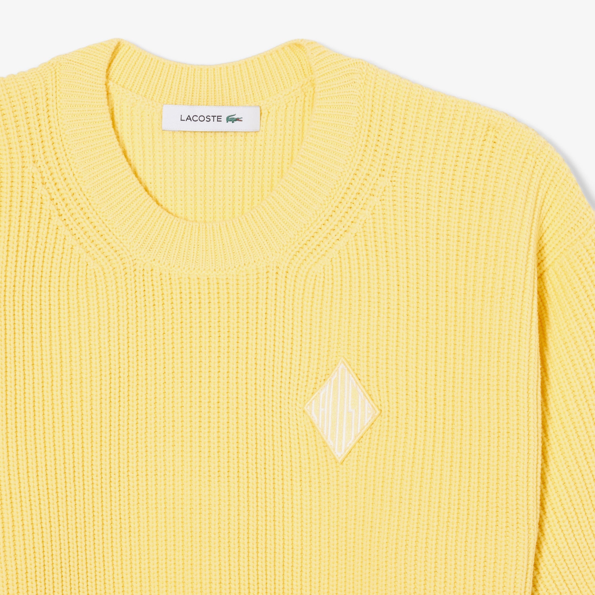 Kadın Loose Fit Bisiklet Yaka Sarı Kazak