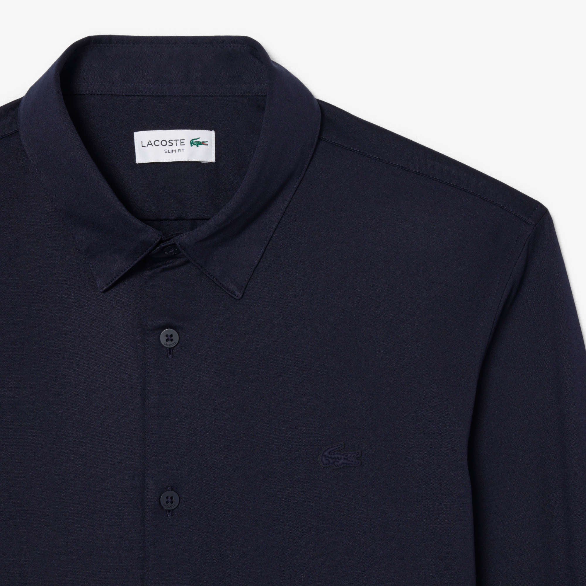 Lacoste Erkek Slim Fit Lacivert Gömlek görsel 6