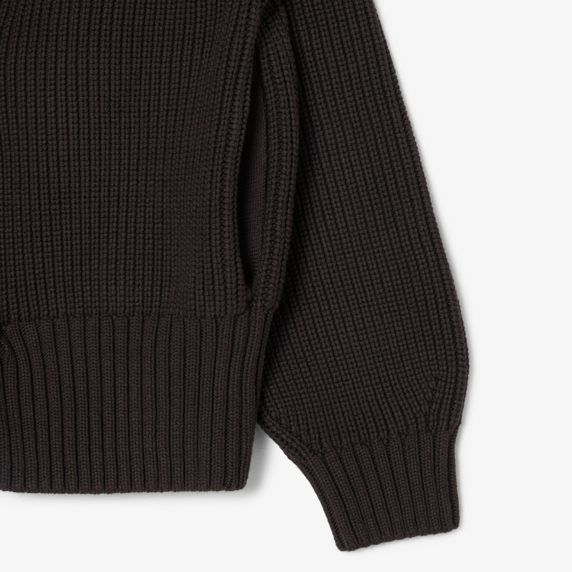 Kadın Loose Fit Fermuarlı Kahverengi Hırka