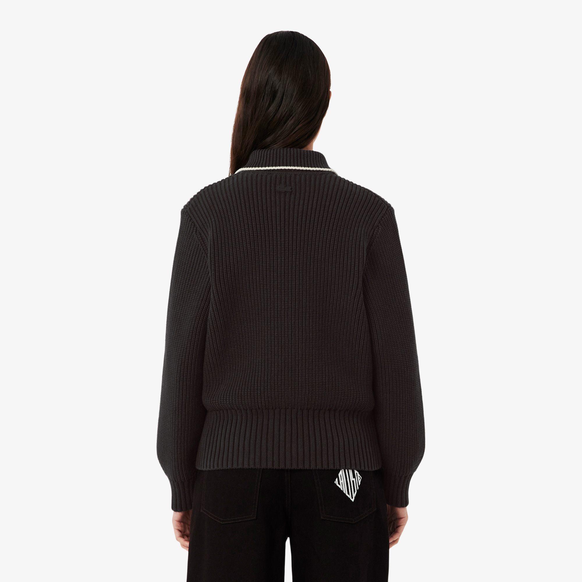 Kadın Loose Fit Fermuarlı Kahverengi Hırka AF9858.3LA | Lacoste
