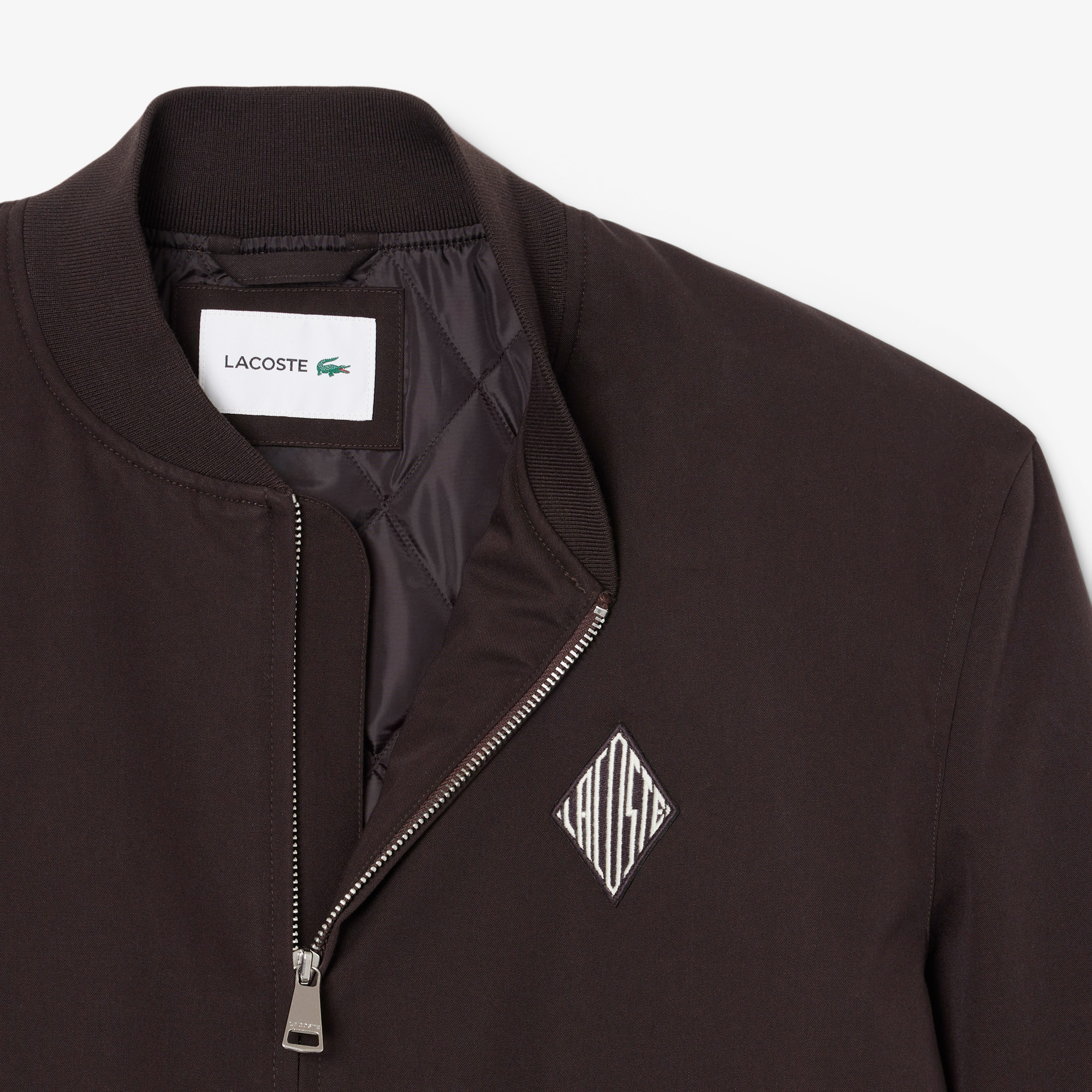 Erkek Hakim Yaka Koyu Kahverengi Bomber Ceket