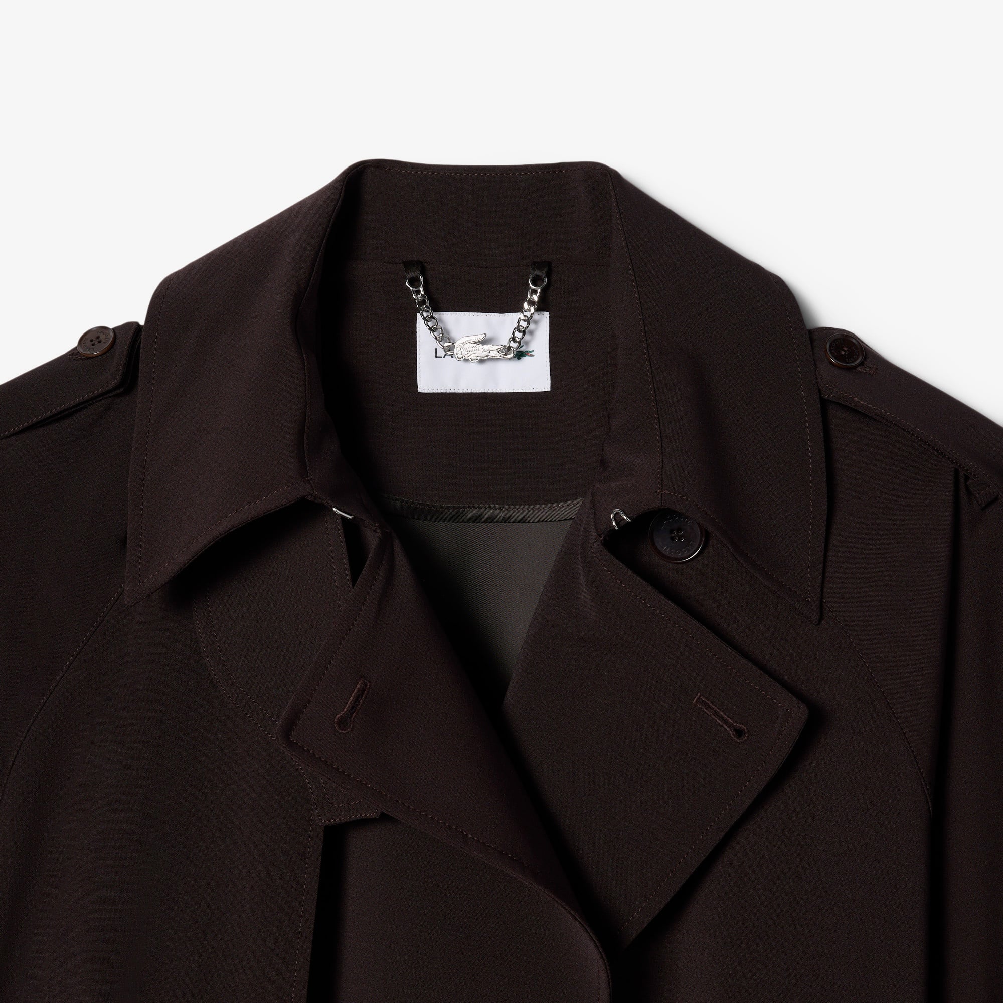 Kadın Oversize Fit Koyu Kahverengi Trençkot