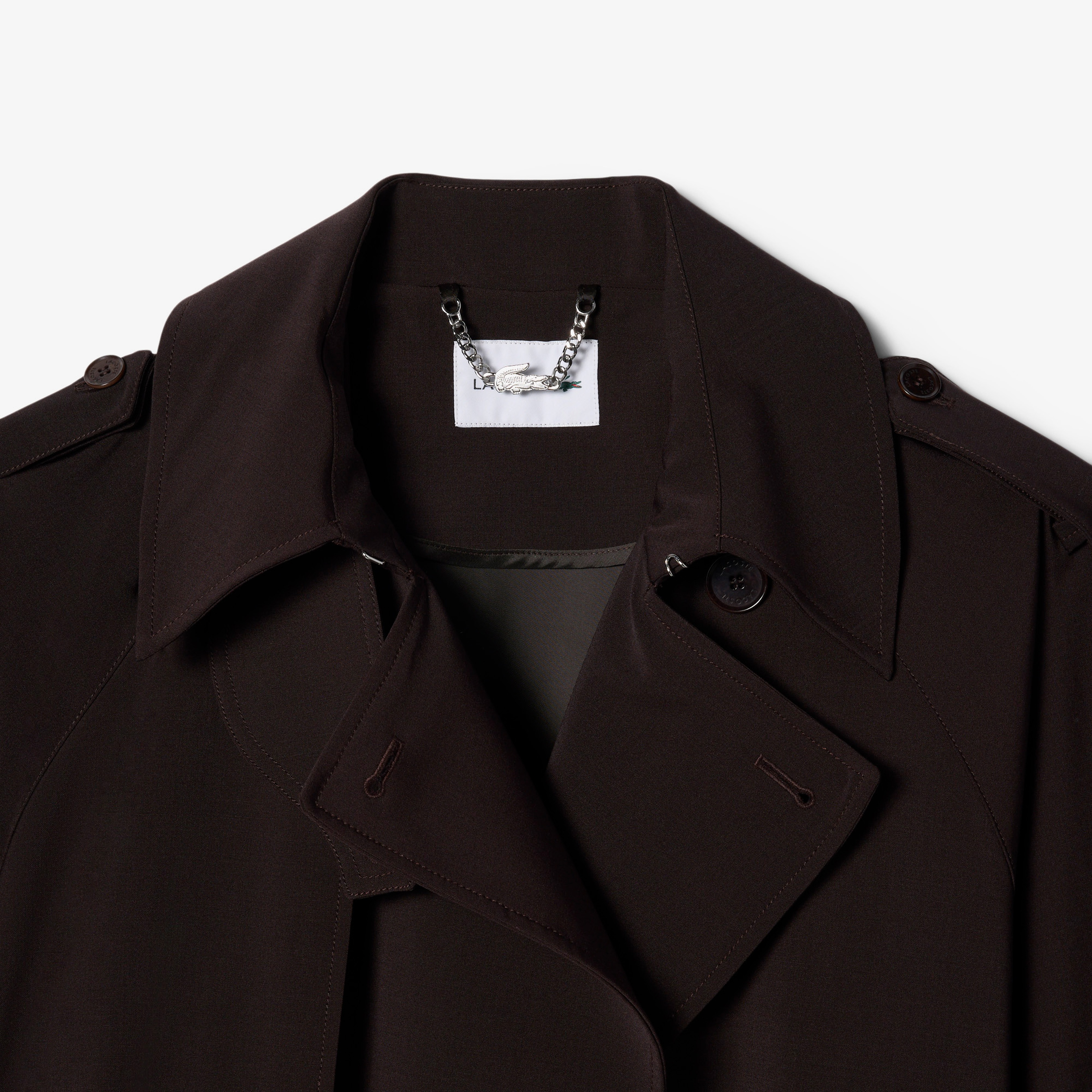 Kadın Oversize Fit Koyu Kahverengi Trençkot